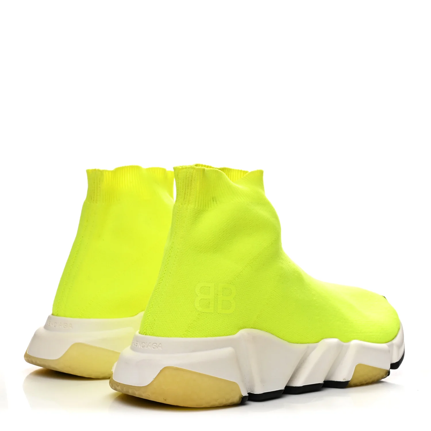 Nylon Knit Womens BB Speed Sneakers 39 Jaune Fluo - Image 5