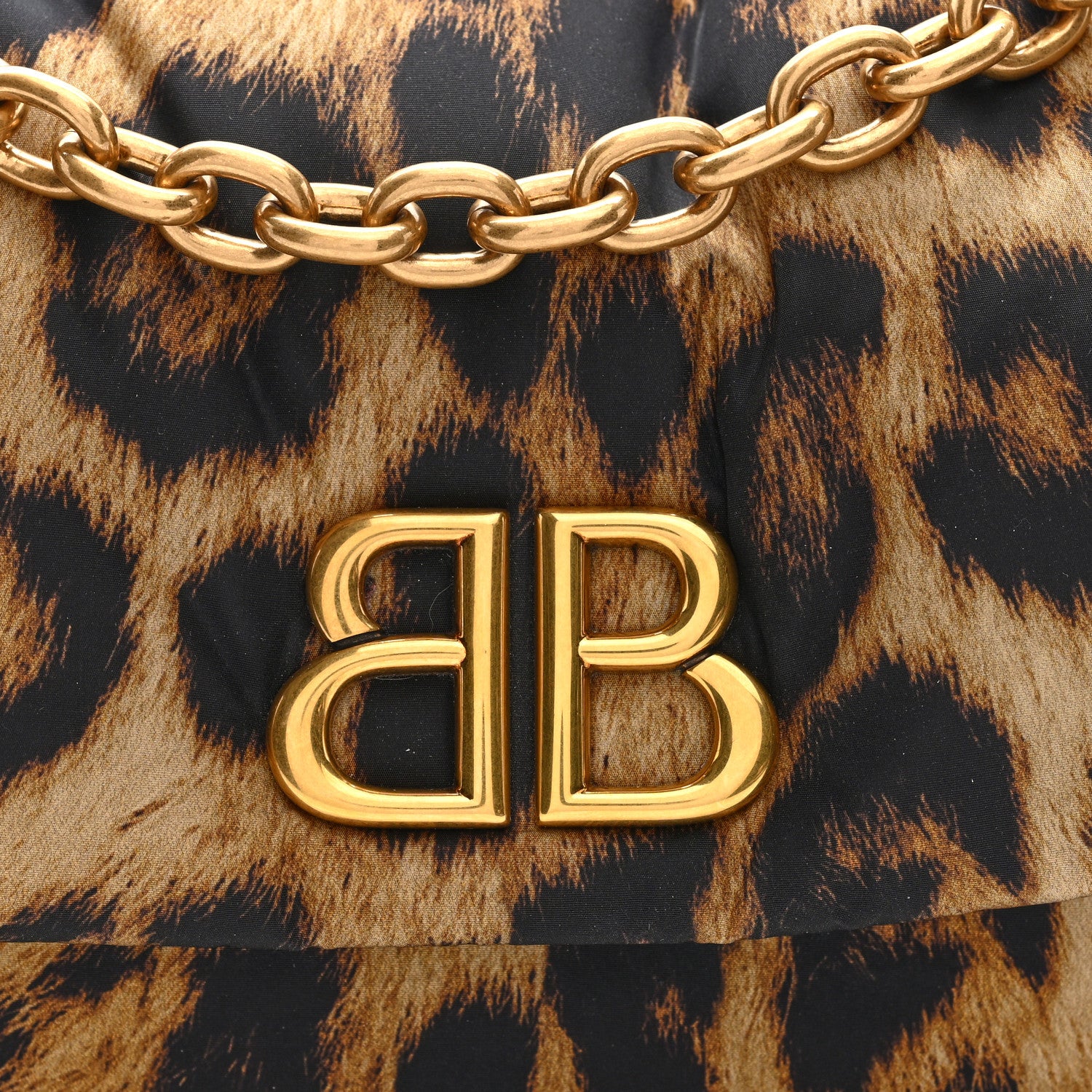 Nylon Monaco Mini Leopard Shoulder Bag Brown - Image 7