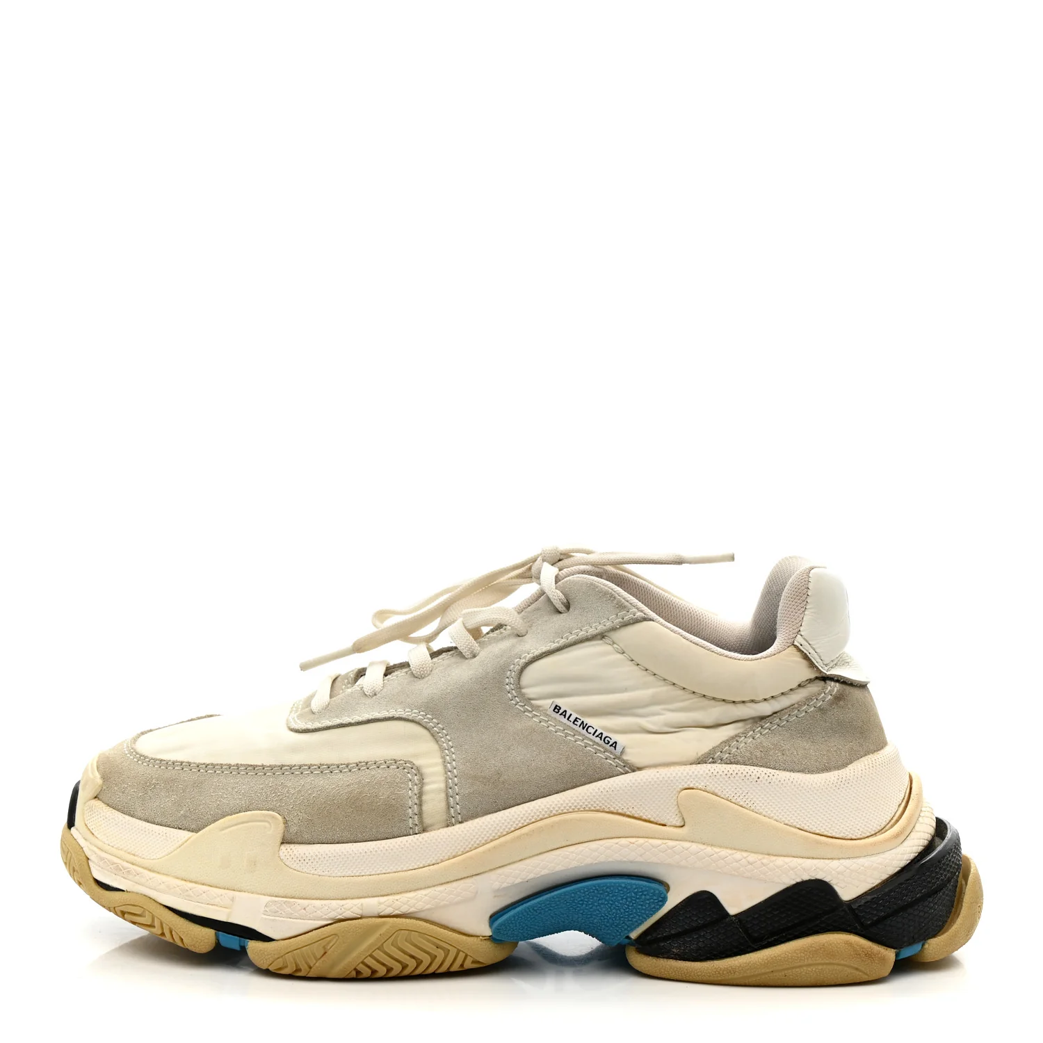 Nylon Suede Womens Triple S 2.0 Sneakers 39 Blue Multicolor