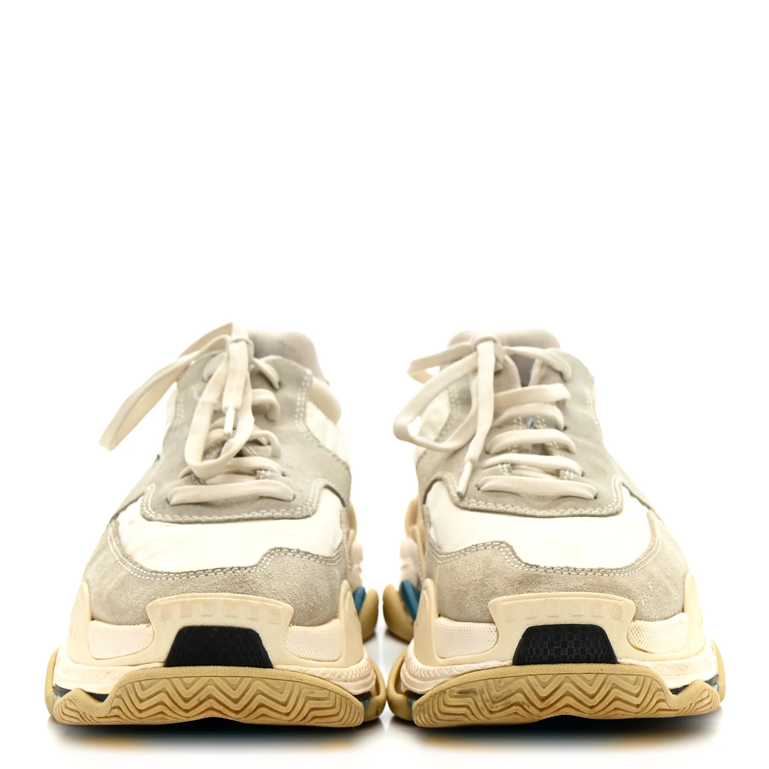 Nylon Suede Womens Triple S 2.0 Sneakers 39 Blue Multicolor - Image 3