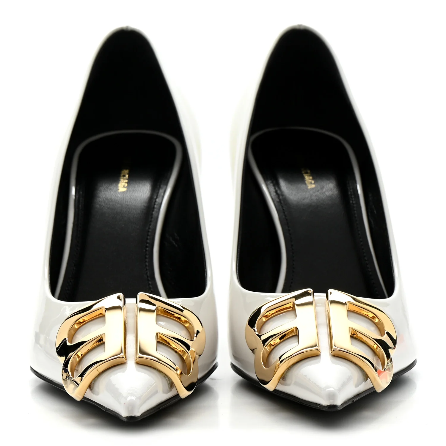 Patent BB Square Knife Pointed Toe Pump 36.5 White - Image 3