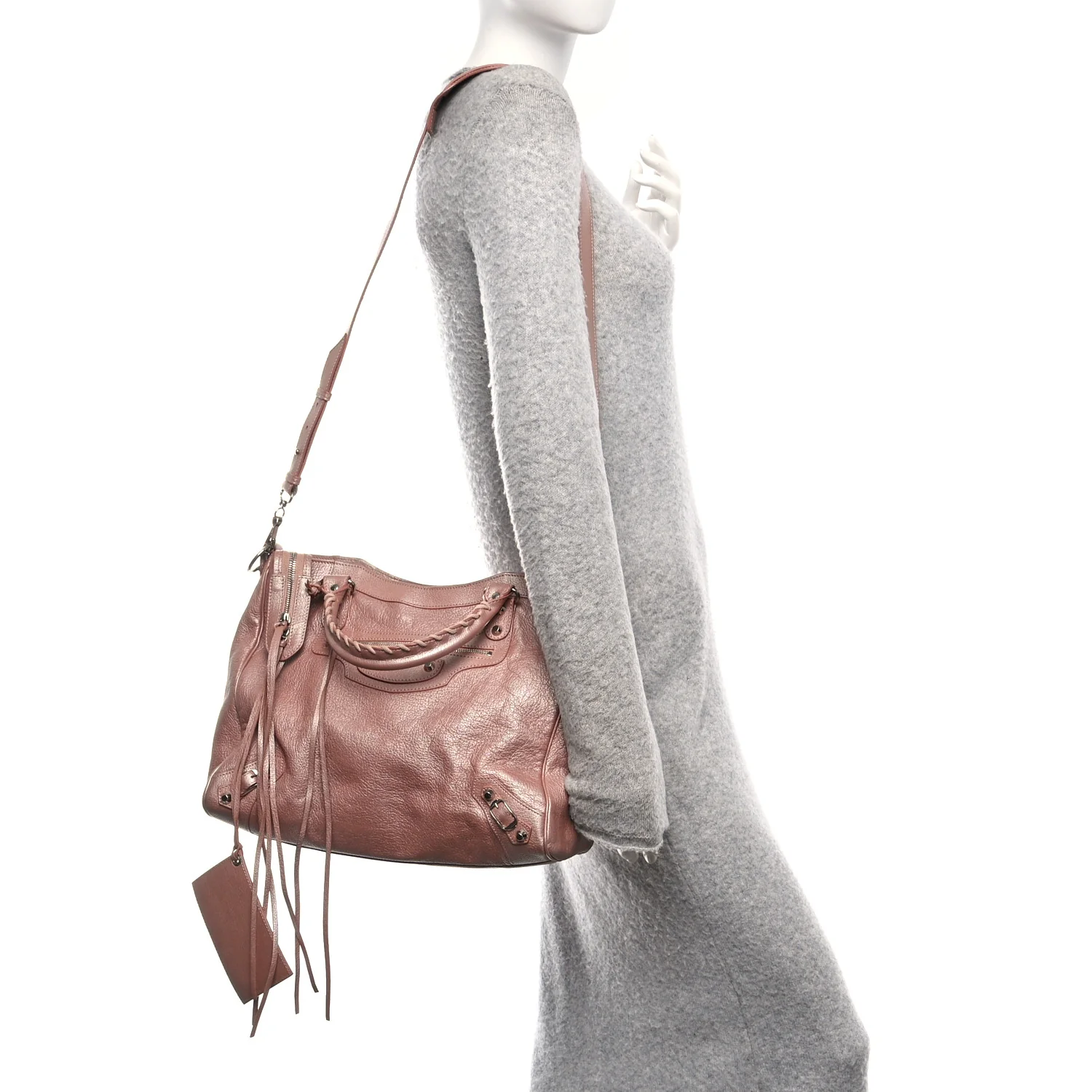 Pearlescent Goatskin Classic Palladium Hardware Velo Rose Rose Light - Image 2