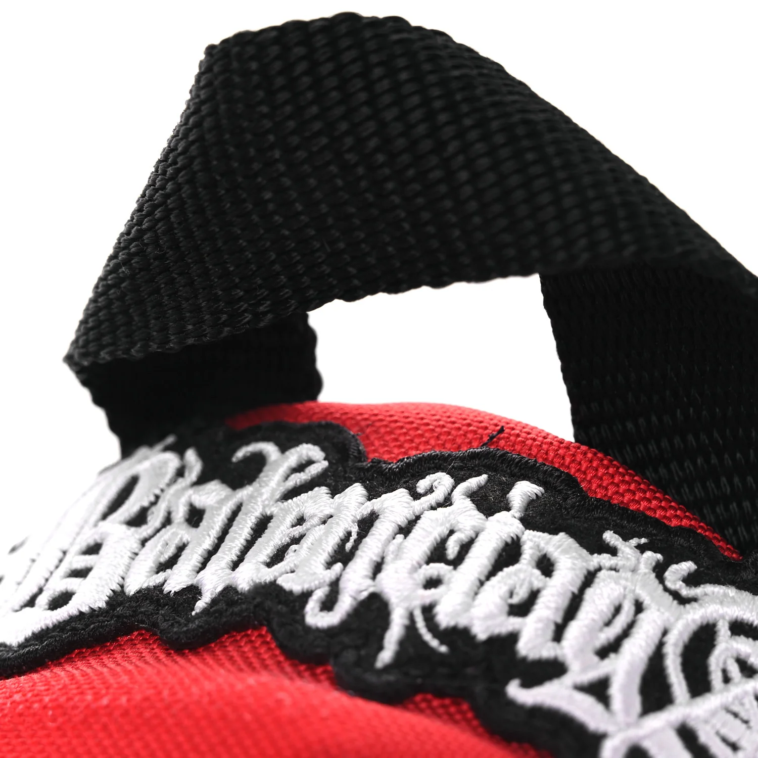 Recycled Casual Nylon Patches Mini Explorer Crossbody Backpack Red - Image 10