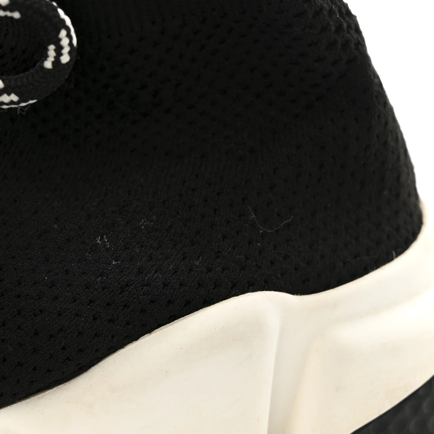 Recycled Knit Bi-Color Sole Womens Speed Lace Up Sneakers 39 Black White - Image 9