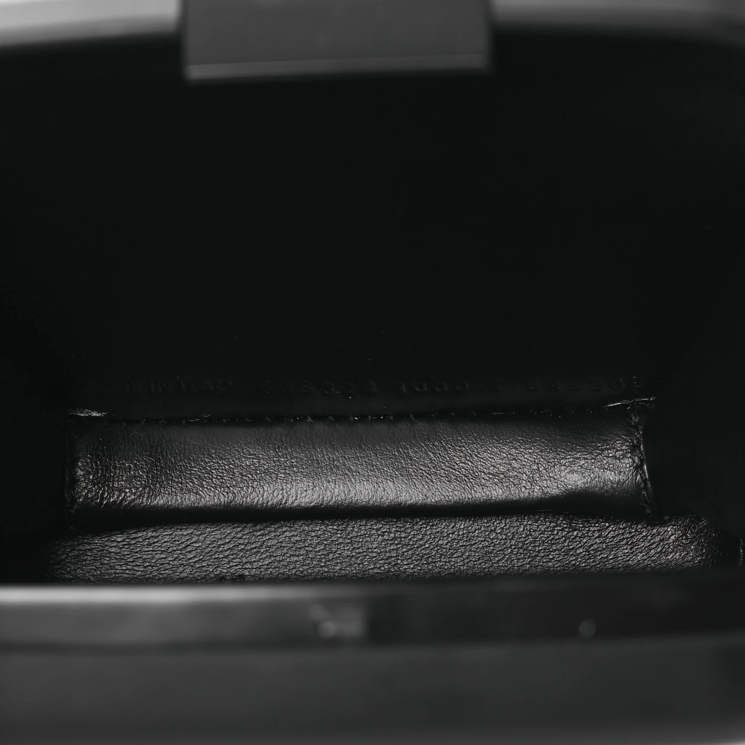 Recycled Plastic Calfskin Embossed Mini Lunch Box Case with Strap Black - Image 5