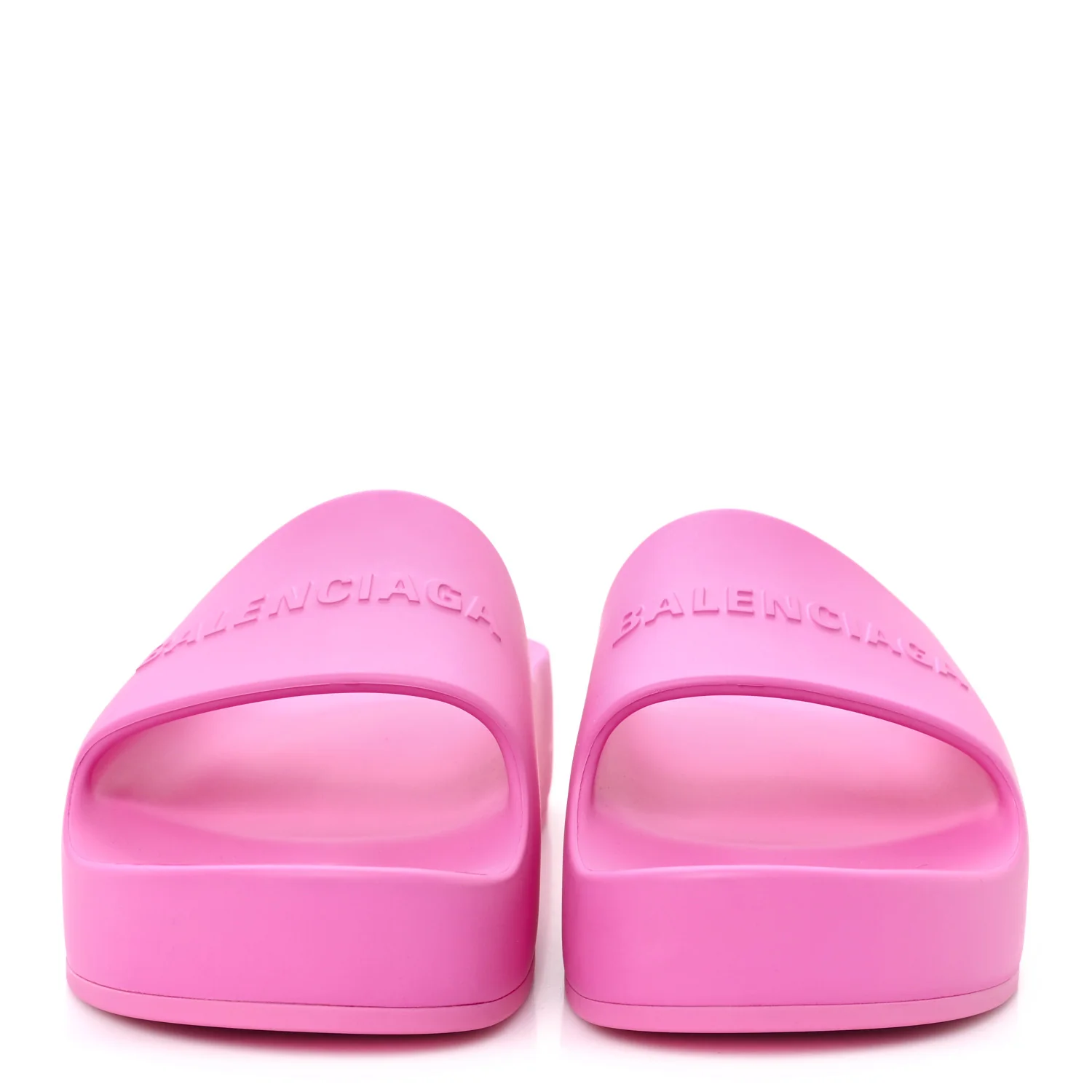 Rubber Chunky Platform Slide Sandals 41 Pink - Image 3