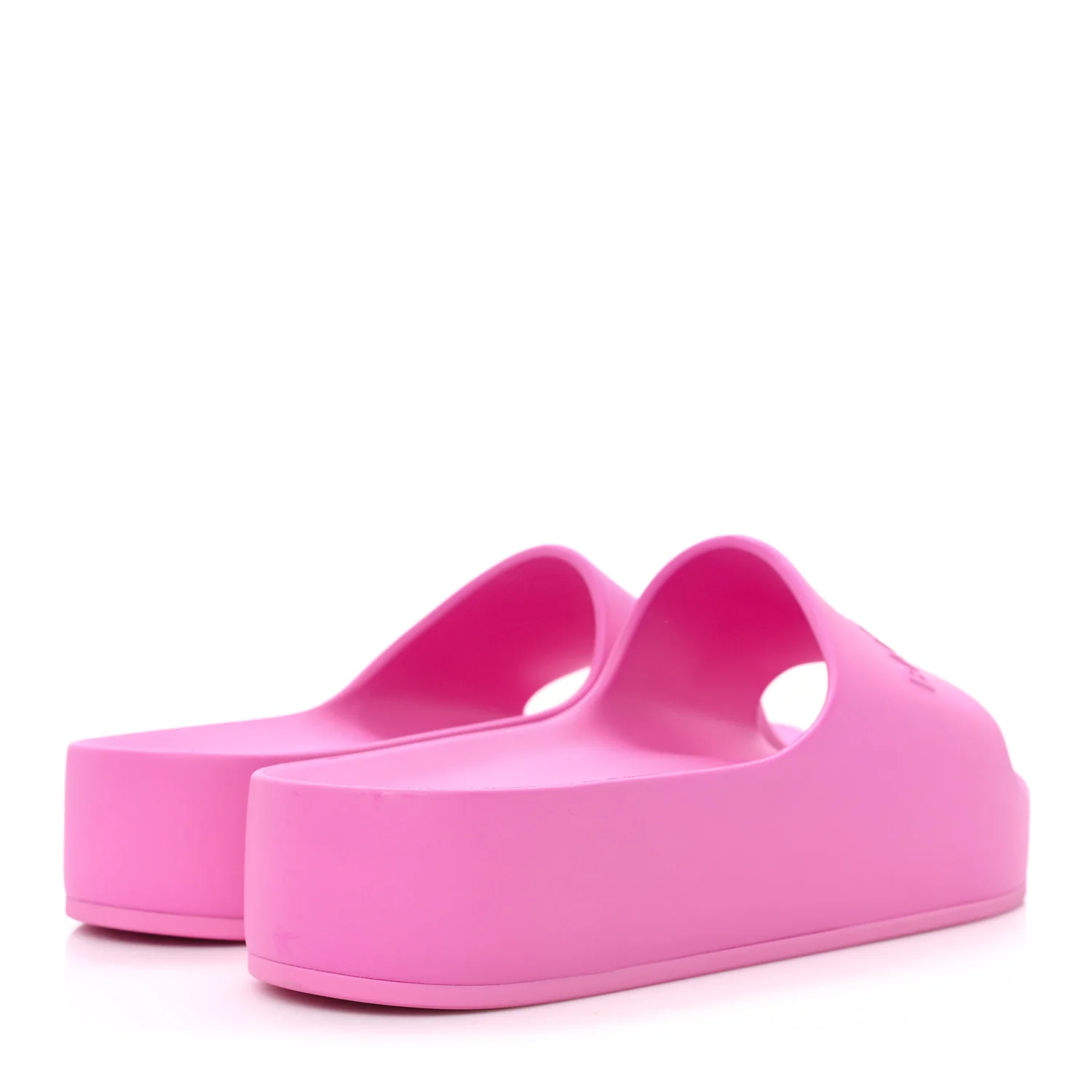 Rubber Chunky Platform Slide Sandals 41 Pink - Image 5