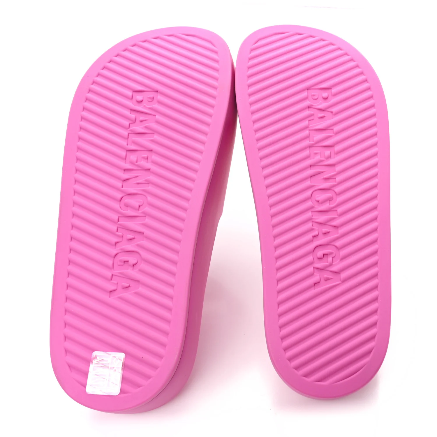 Rubber Chunky Platform Slide Sandals 41 Pink - Image 6