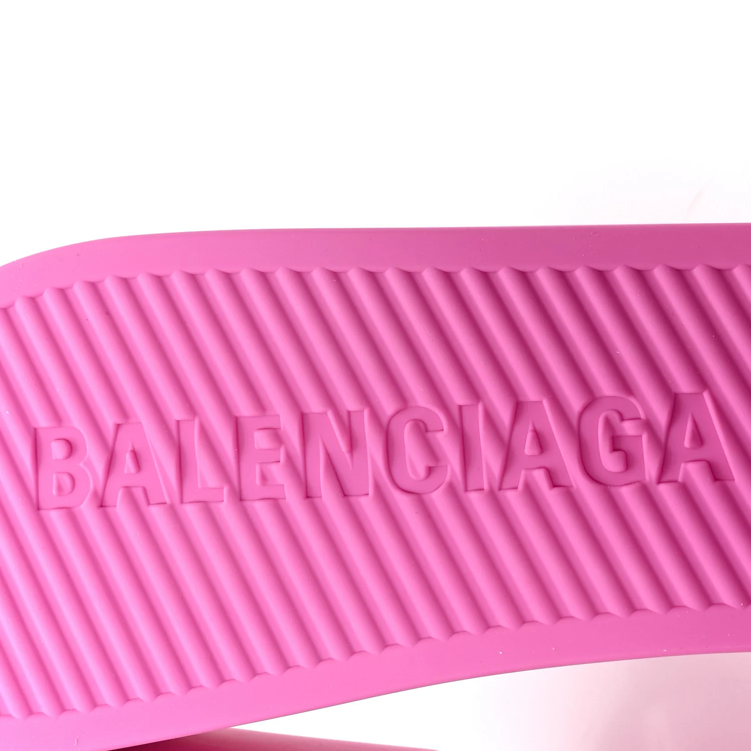 Rubber Chunky Platform Slide Sandals 41 Pink - Image 7