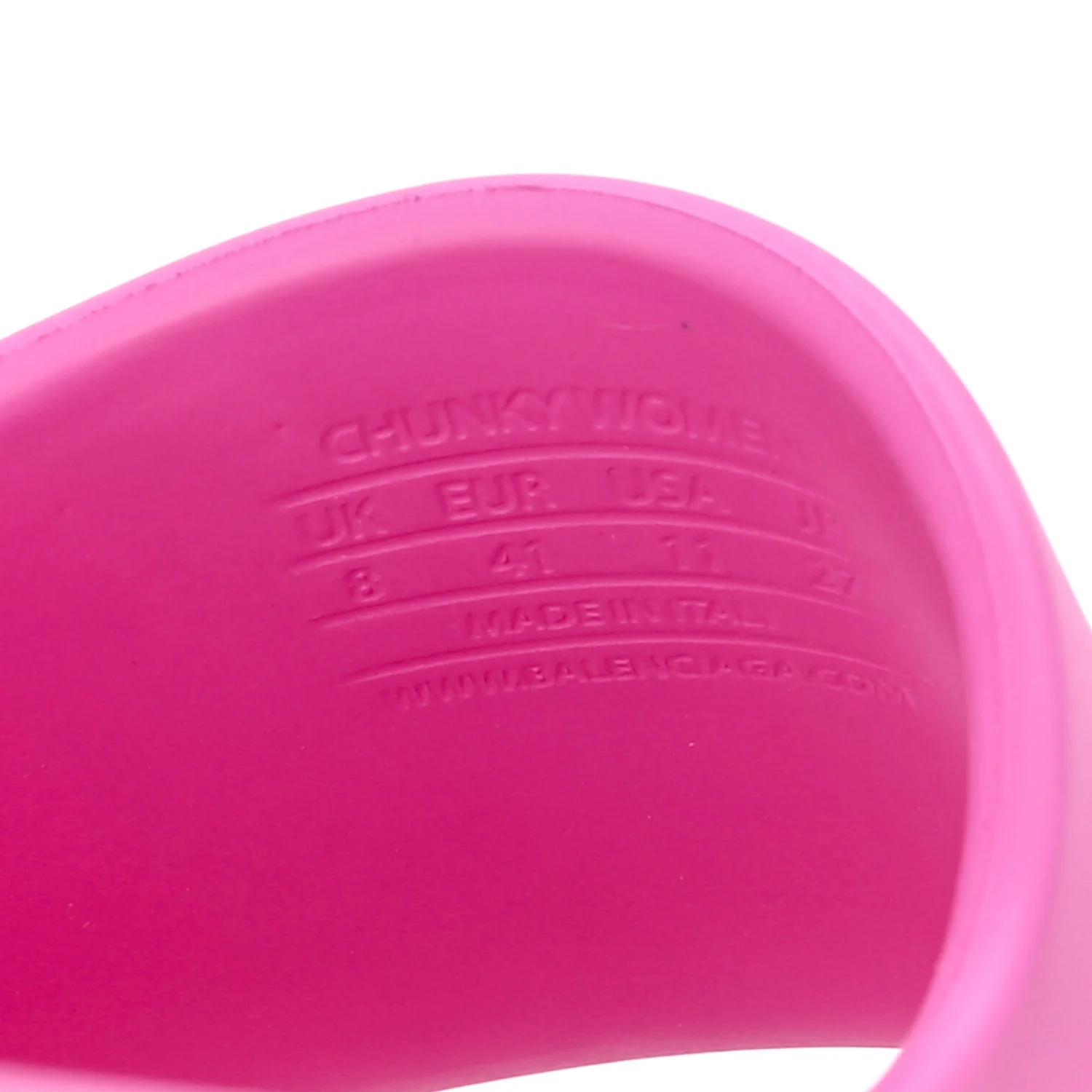 Rubber Chunky Platform Slide Sandals 41 Pink - Image 8