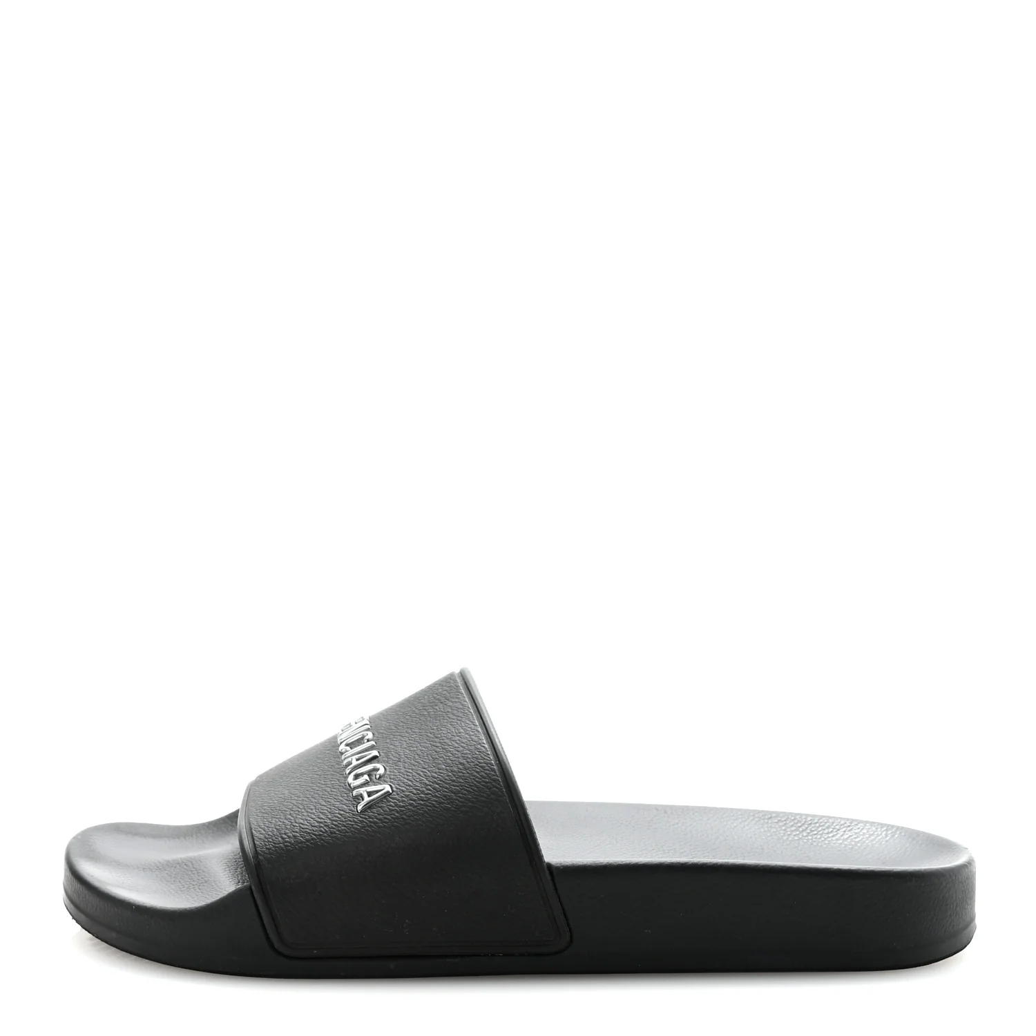 Rubber Logo Pool Slide Sandals 37 Black - Image 2