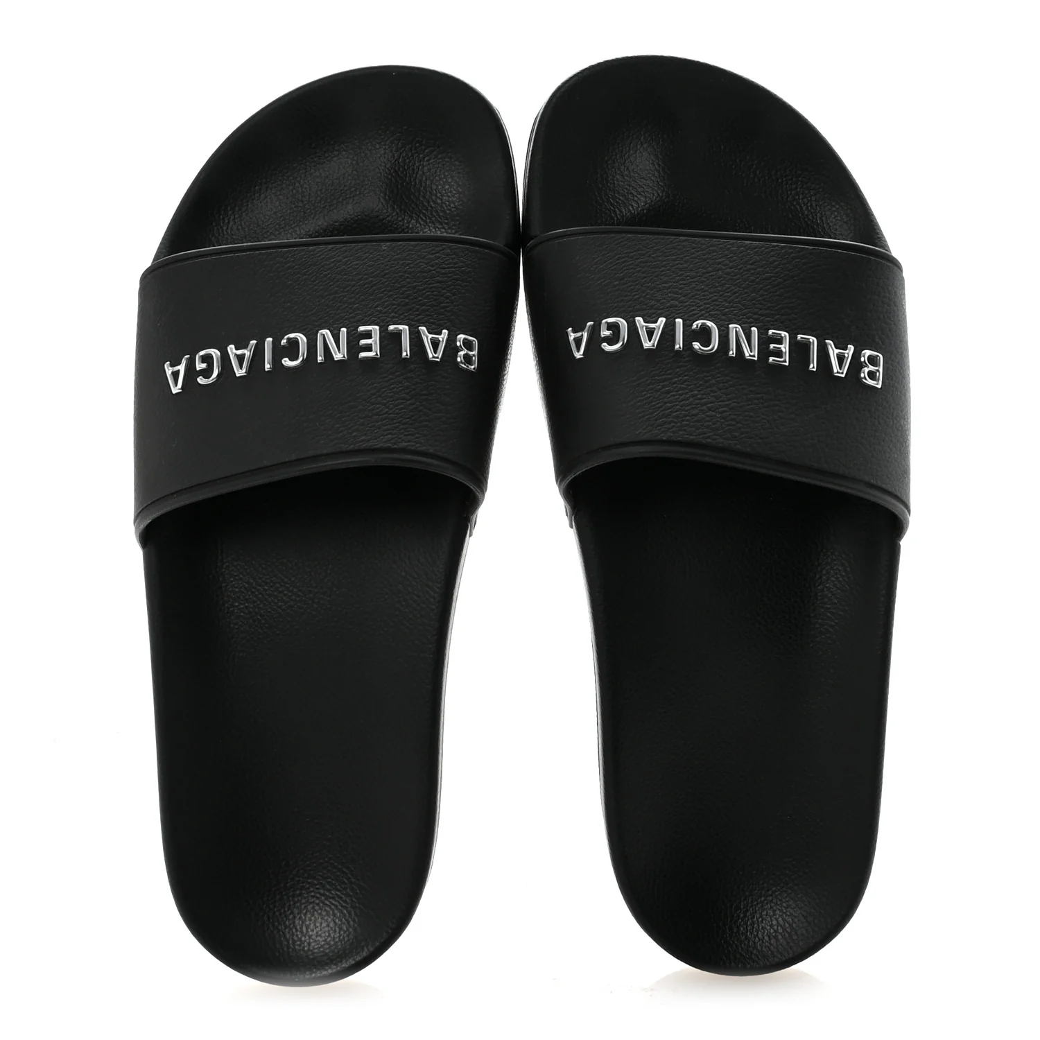 Rubber Logo Pool Slide Sandals 37 Black - Image 3