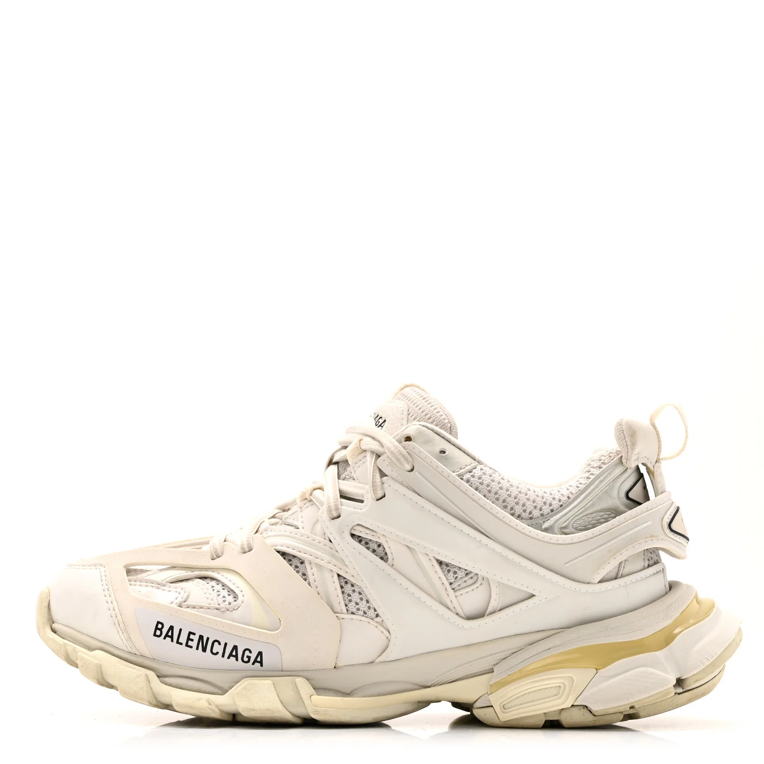 Rubber Mesh Fabric Monocolor Recycled Sole Womens Track Sneakers 39 White
