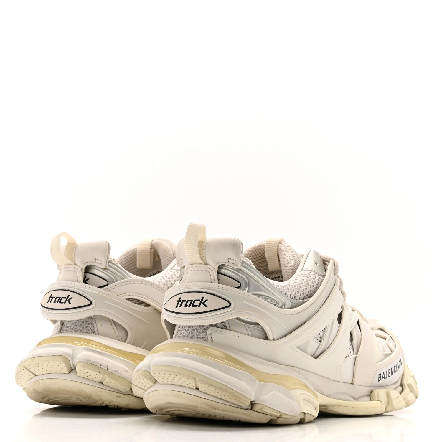 Rubber Mesh Fabric Monocolor Recycled Sole Womens Track Sneakers 39 White - Image 5