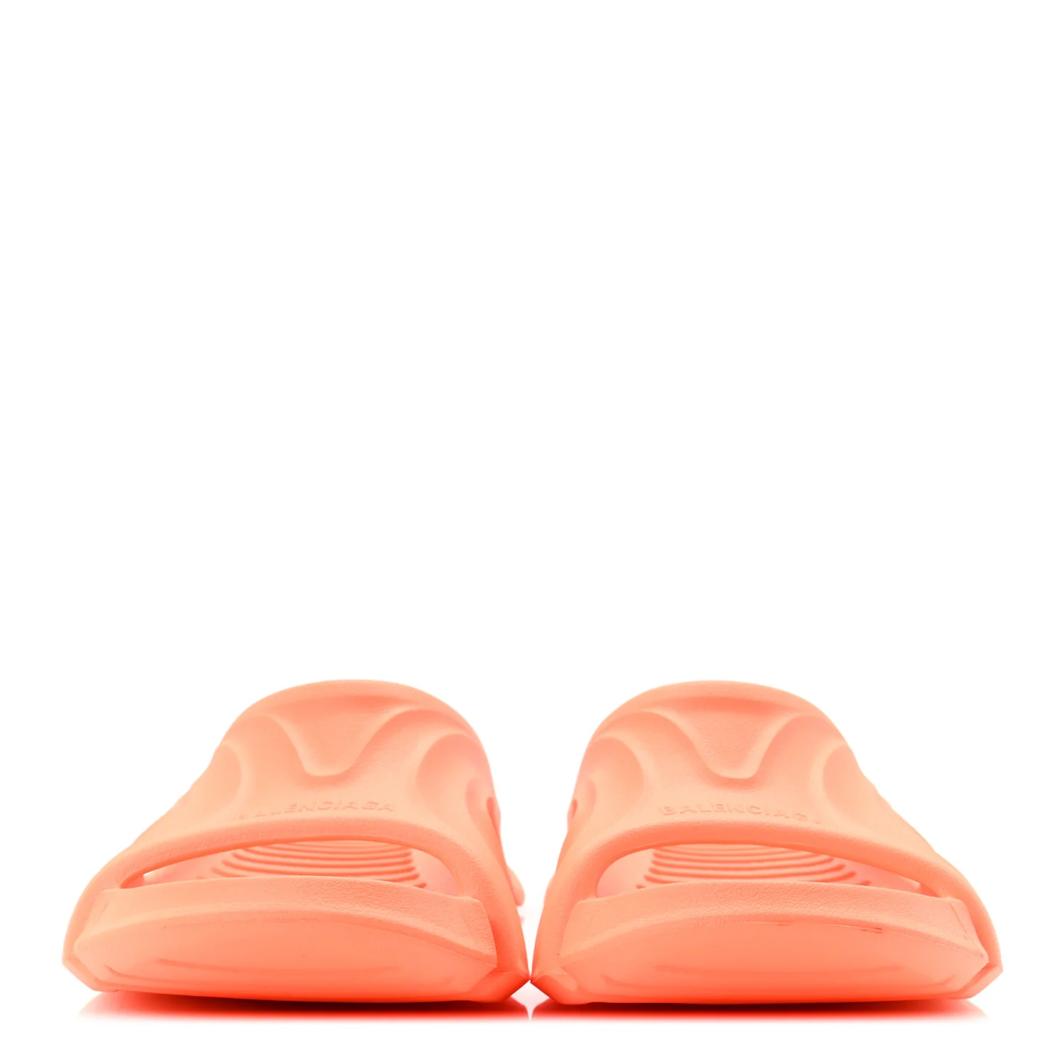 Rubber Womens Mold Slide Sandals 38 Fluo Orange - Image 3