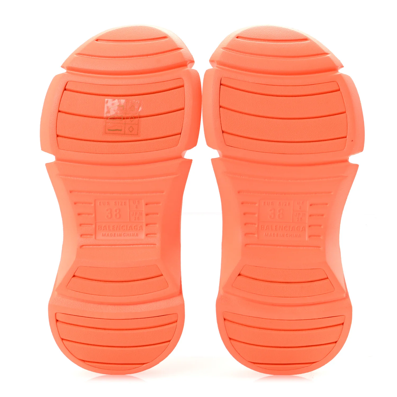 Rubber Womens Mold Slide Sandals 38 Fluo Orange - Image 6