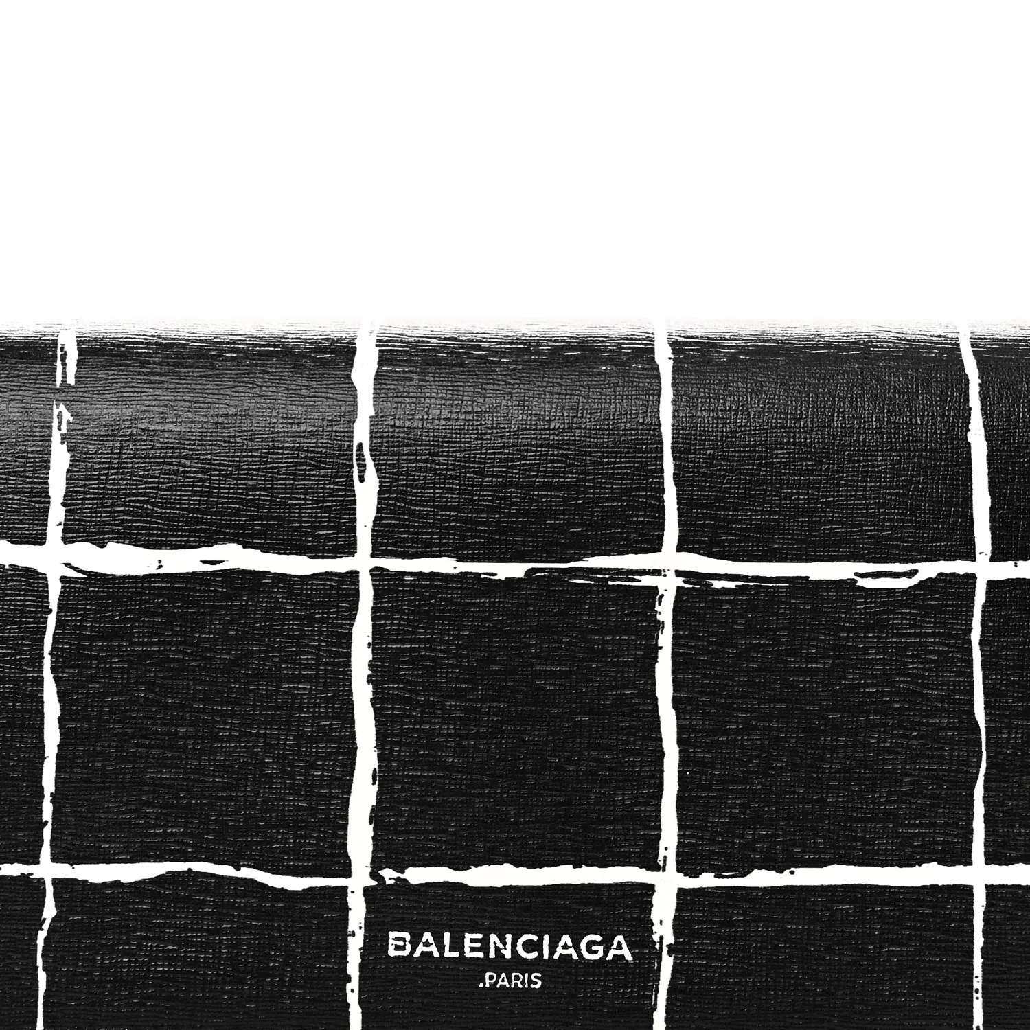 Saffiano Square Check Wallet Black White - Image 7