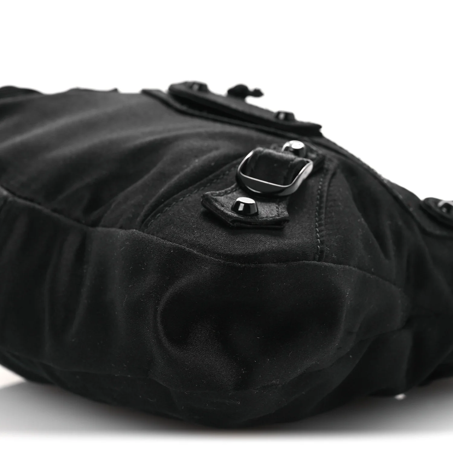 Satin Enamel Classique Chain Shoulder Bag Black - Image 10