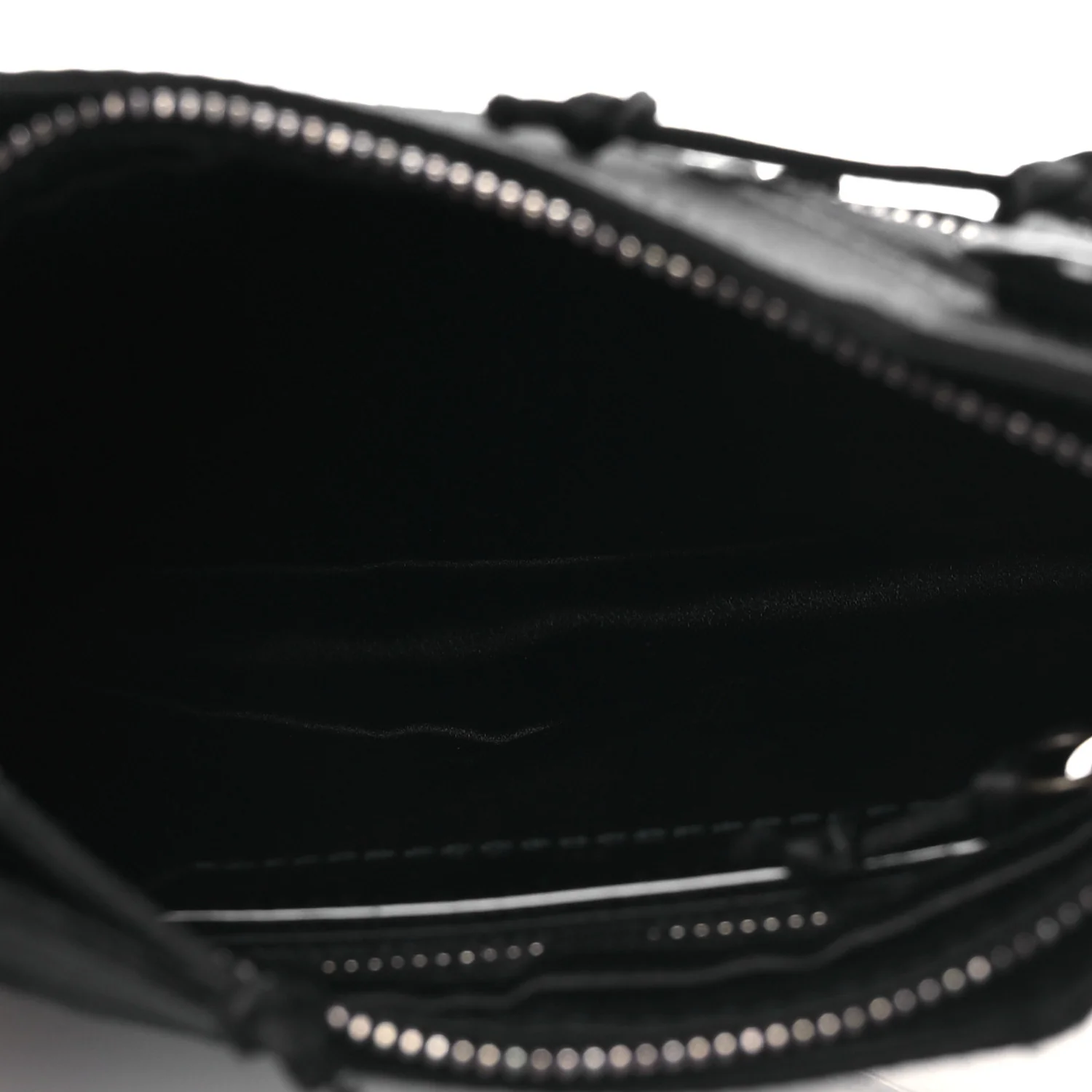Satin Enamel Classique Chain Shoulder Bag Black - Image 5