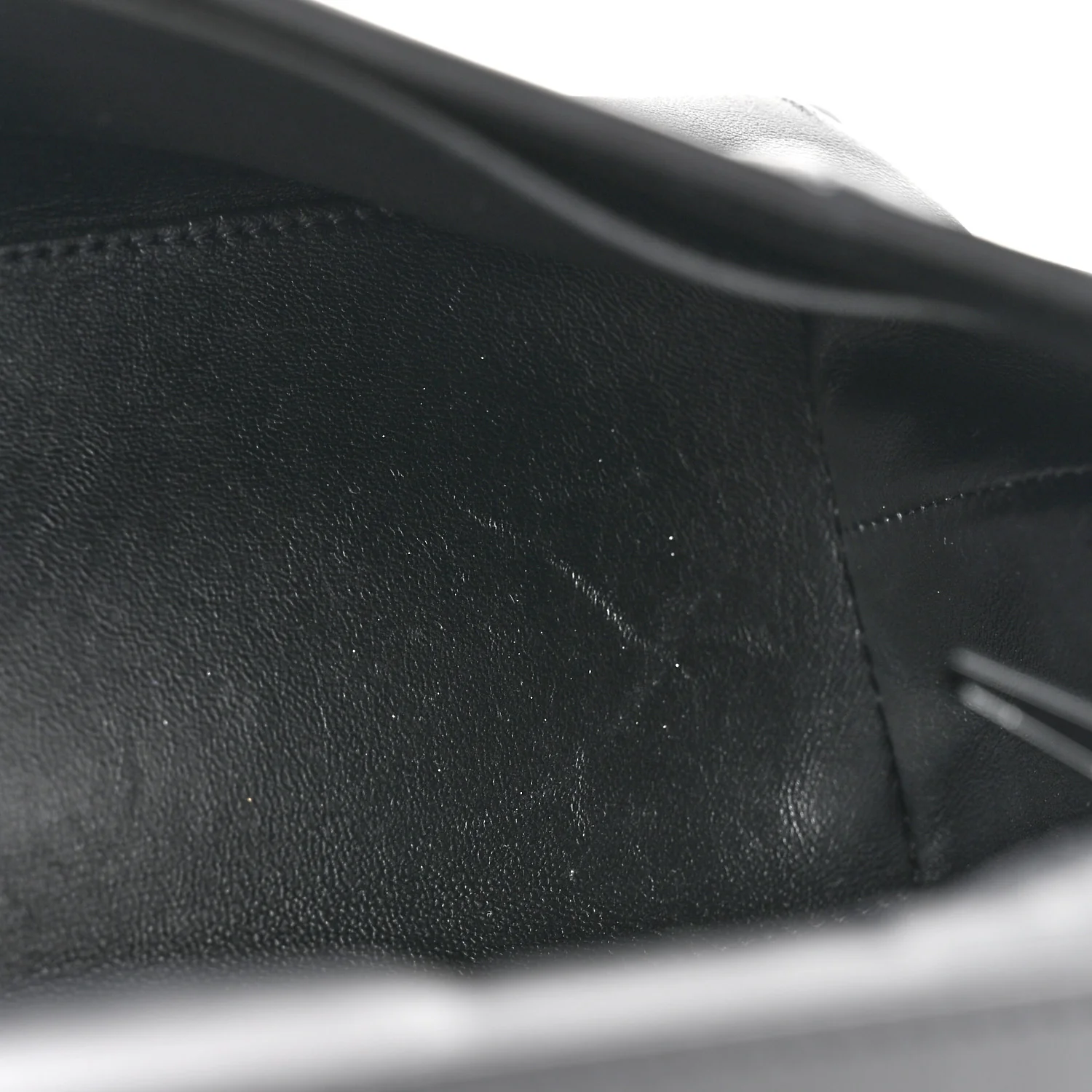 Semi Shiny Smooth Calfskin Monochrome Small Downtown Shoulder Bag Black - Image 13