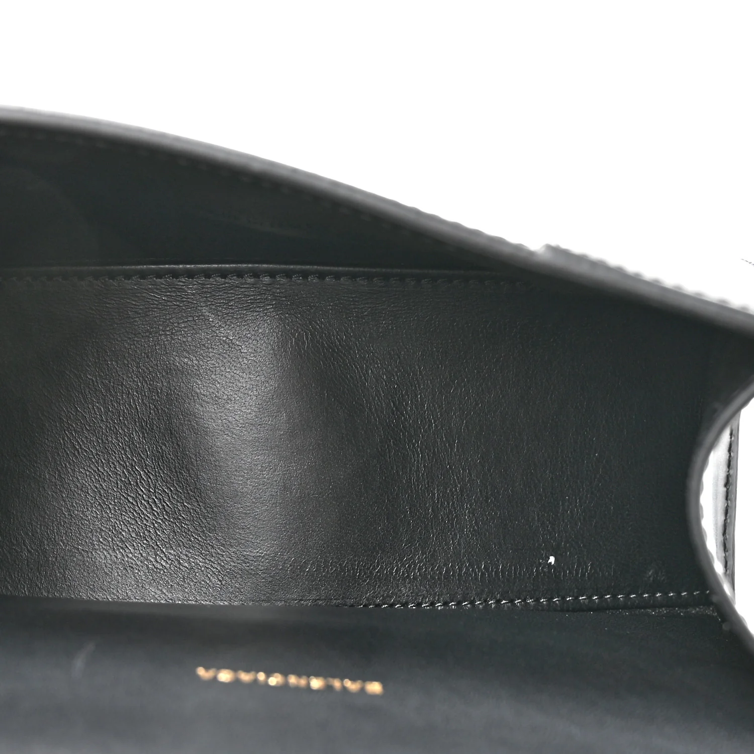 Shiny Box Calfskin Hourglass Top Handle Bag XS Black - Image 5