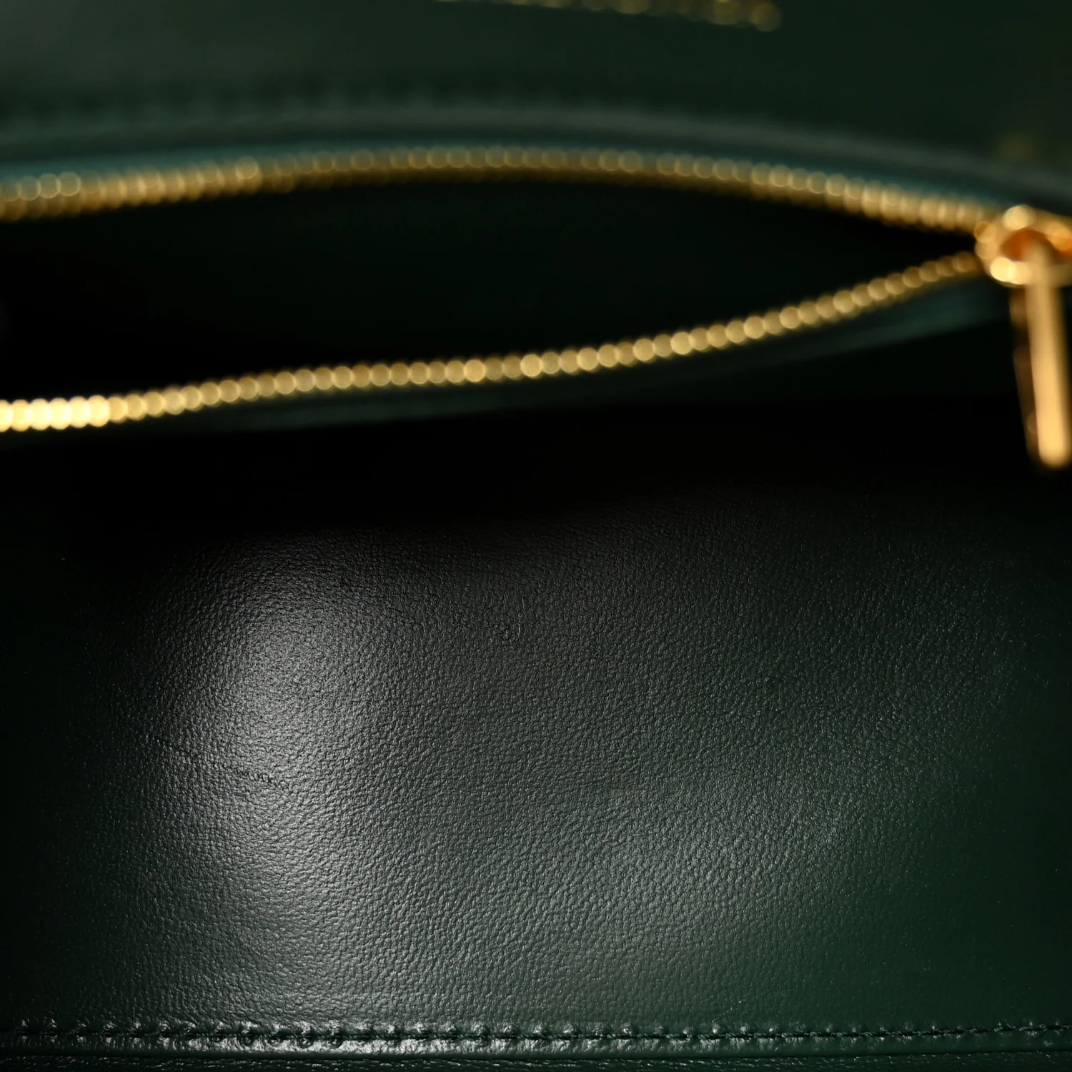 Shiny Calfskin Crocodile Embossed Small Hourglass Top Handle Bag Forest Green - Image 5