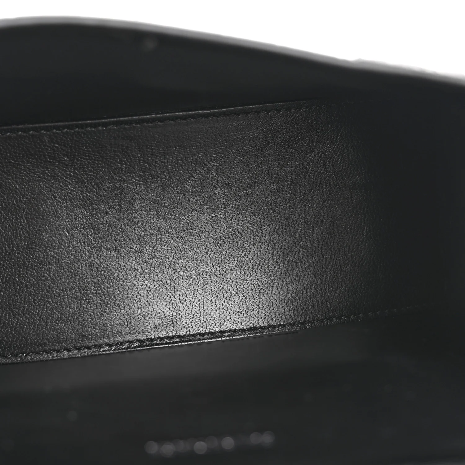 Shiny Calfskin Monochrome Crocodile Embossed Hourglass Top Handle Bag XS Black - Image 5