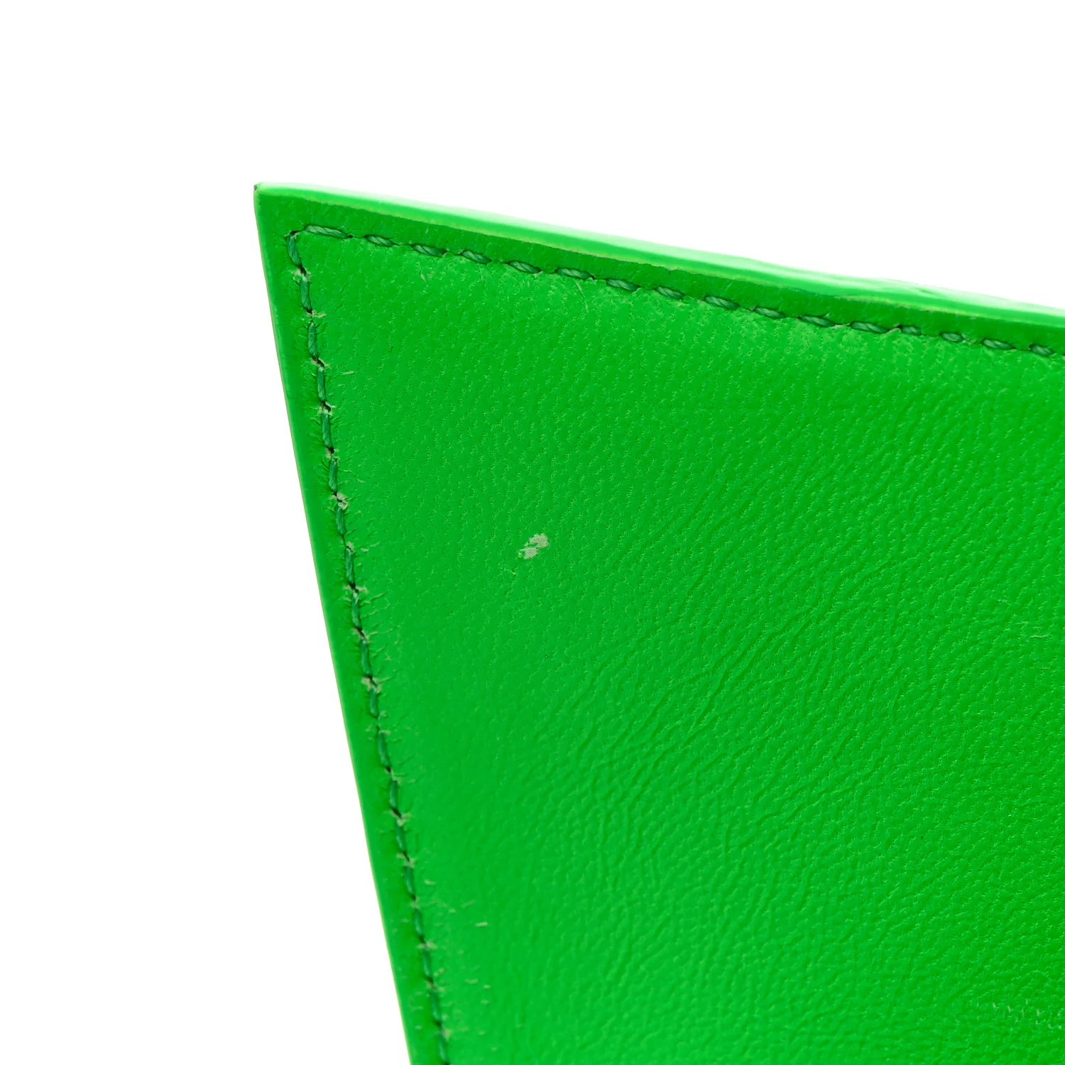 Shiny Calfskin Strass Crocodile Embossed Hourglass Top Handle Bag XS Fluo Green - Image 12