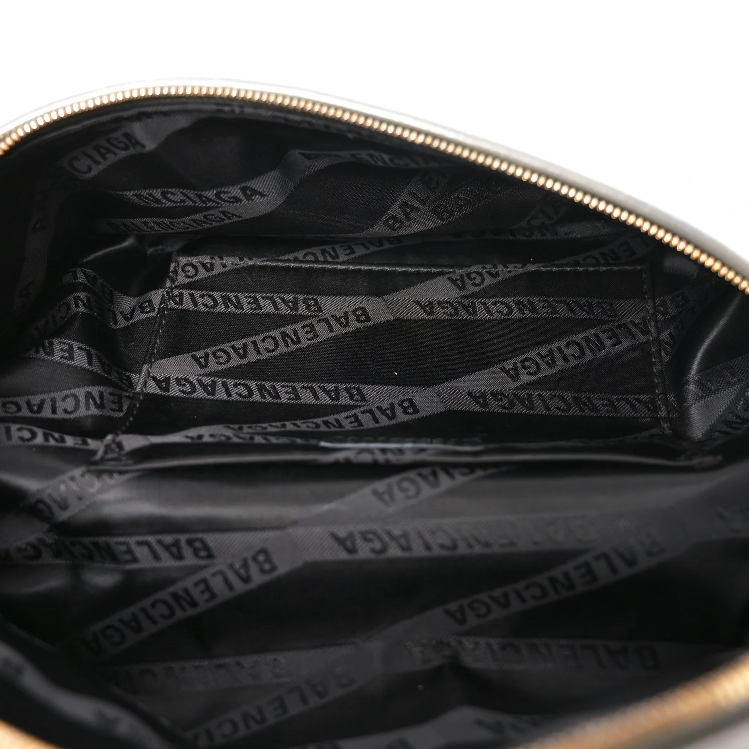 Shiny Goatskin Allover Logo Embossed XS Souvenir Belt Bag Gris - Image 5