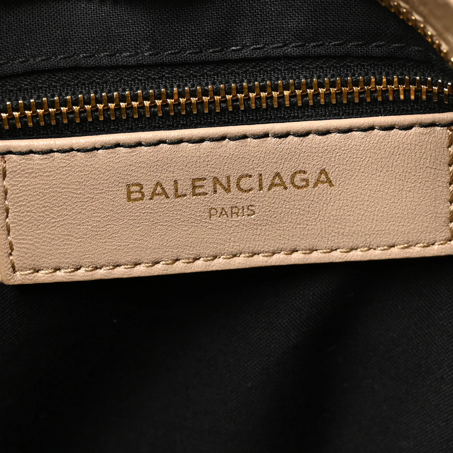 Shiny Goatskin Gold Metallic Edge Hardware City Beige Sahara - Image 10