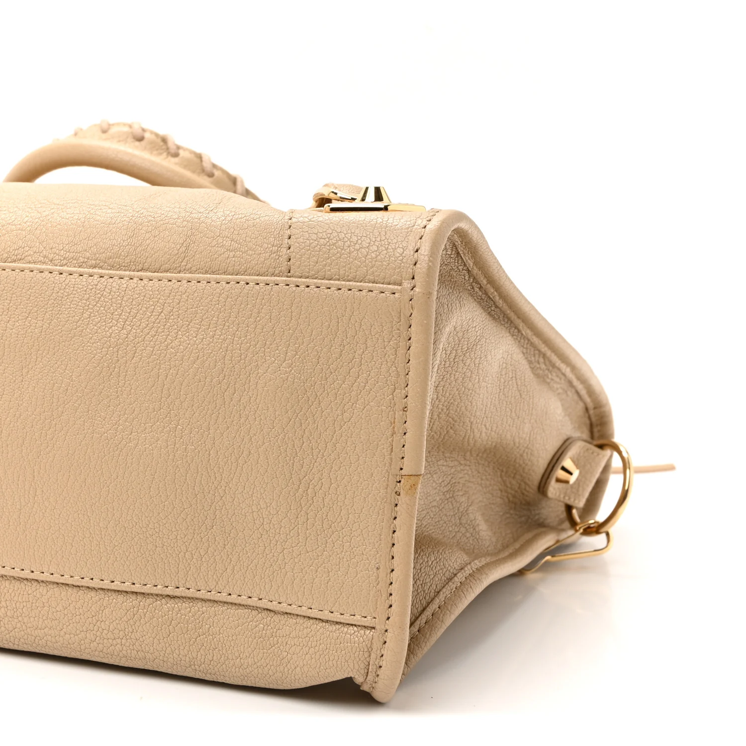 Shiny Goatskin Gold Metallic Edge Hardware City Beige Sahara - Image 16