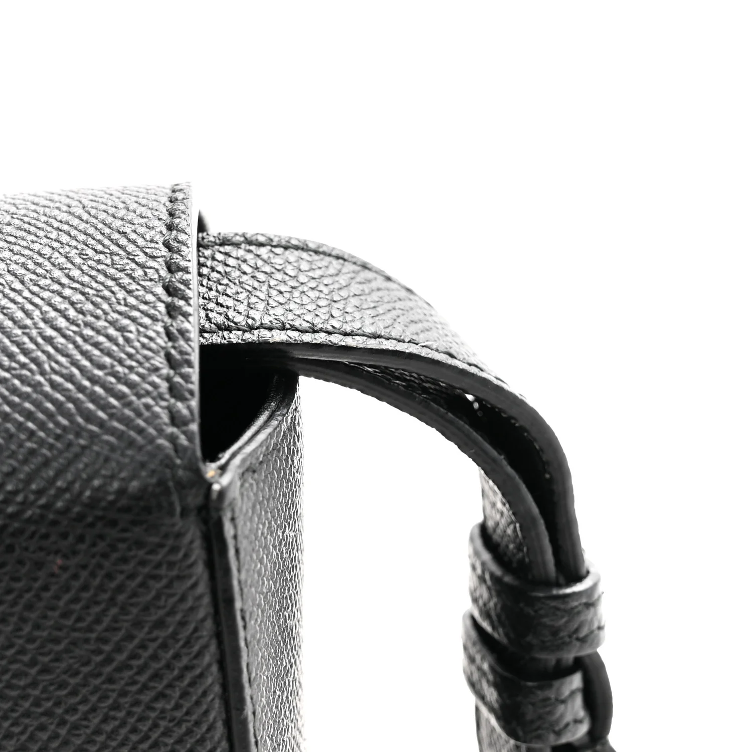 Signature Grained Calfskin Logo S Ville Day Bag Black - Image 15