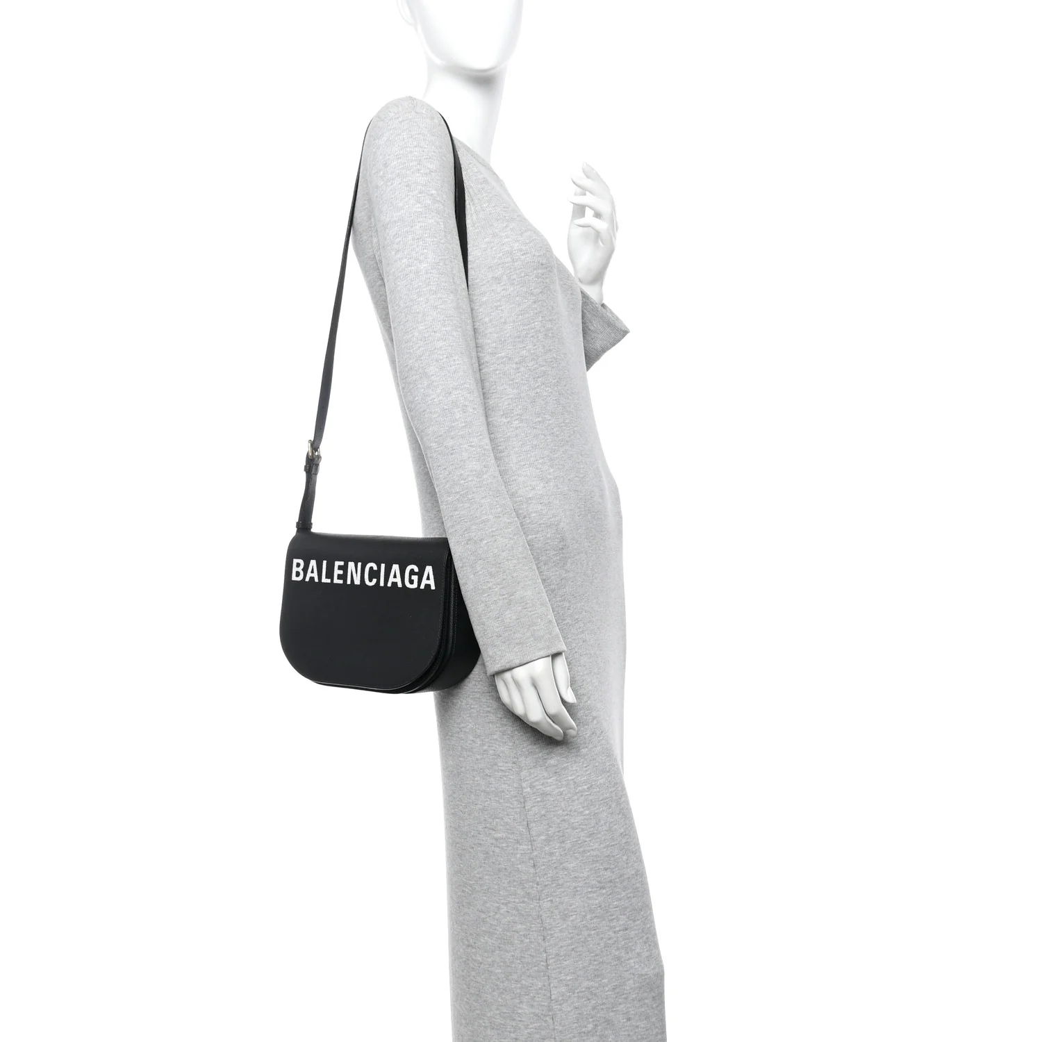 Signature Grained Calfskin Logo S Ville Day Bag Black - Image 2