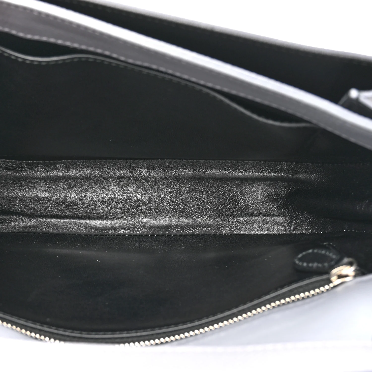 Signature Grained Calfskin Logo S Ville Day Bag Gris Perle Fonce White - Image 5