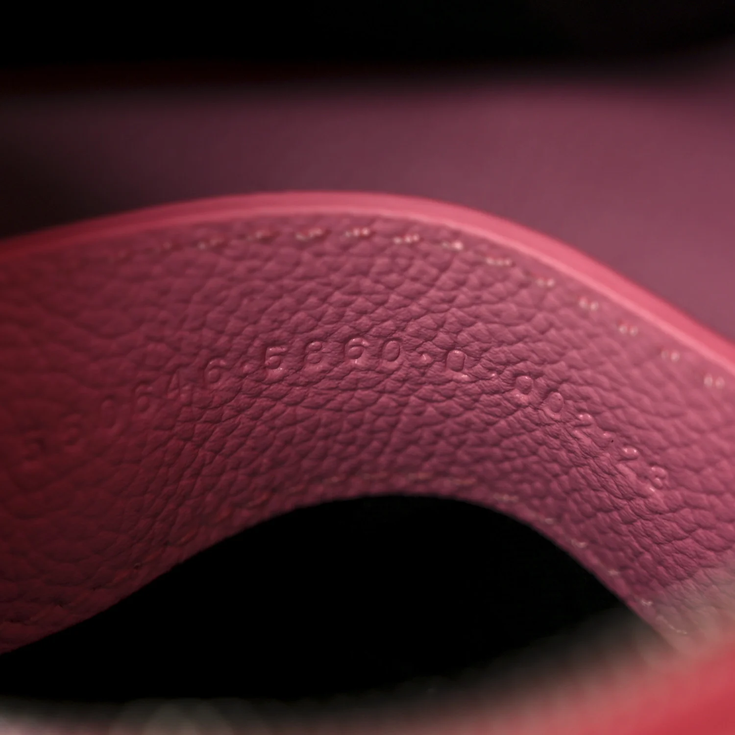 Signature Grained Calfskin Logo XXS Ville Top Handle Bag Rose Bubblegum Black - Image 8