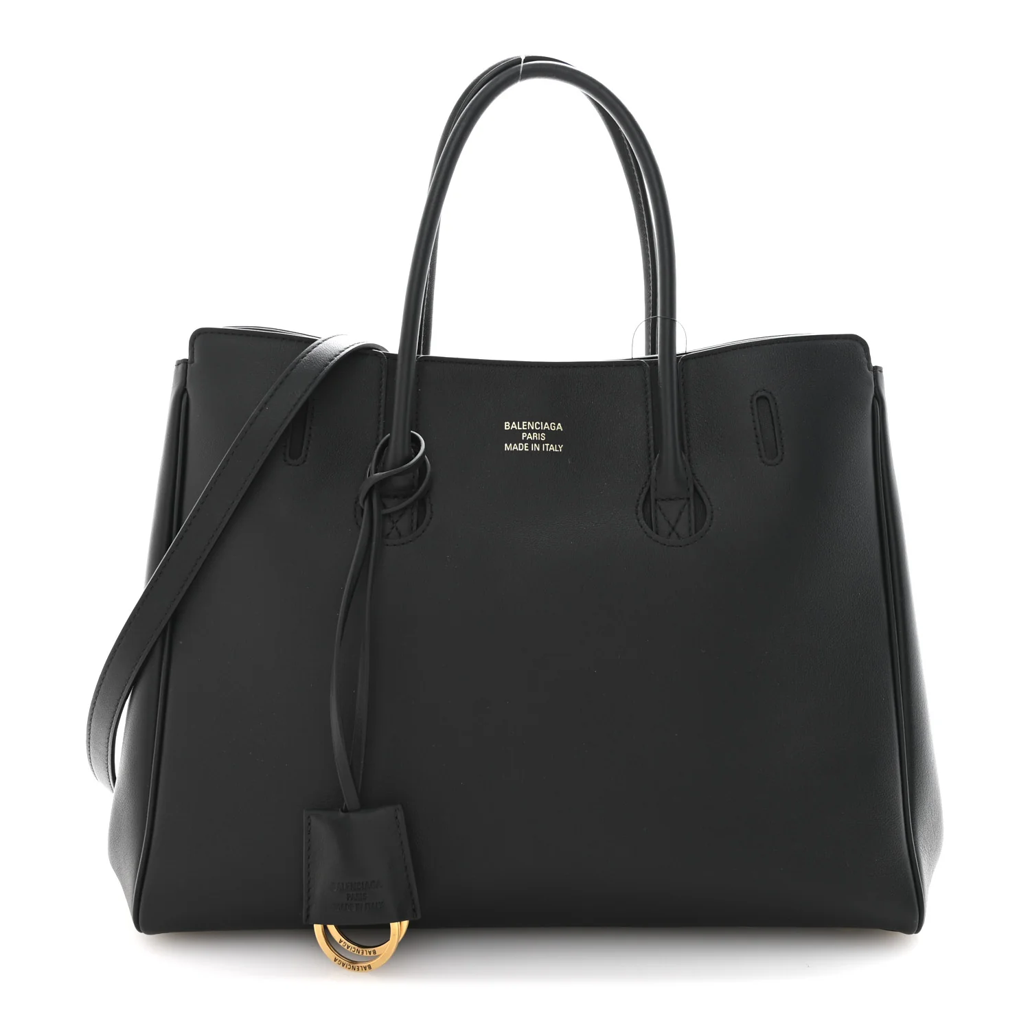 Smooth Calfskin Hampton Carry All Bag Black