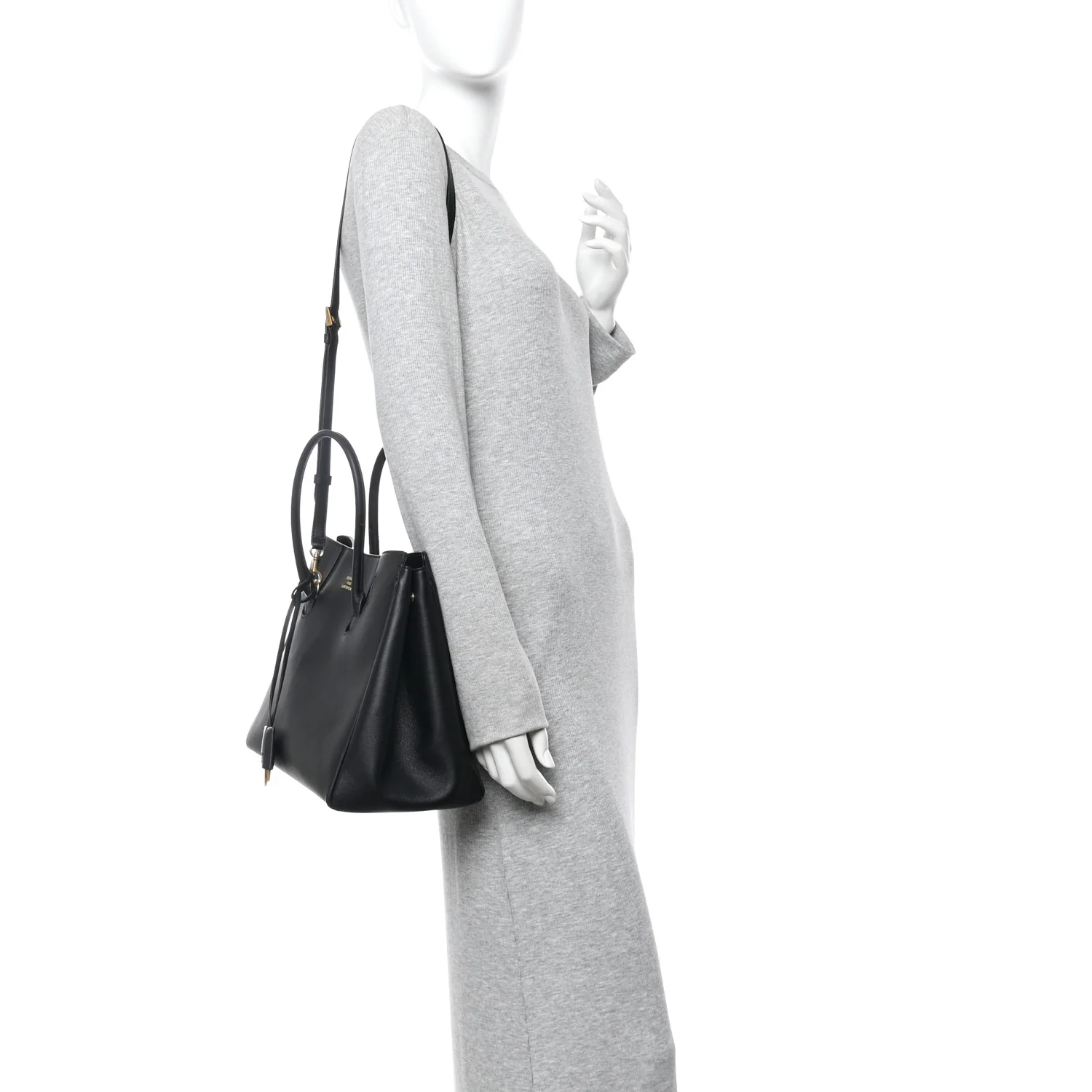 Smooth Calfskin Hampton Carry All Bag Black - Image 2