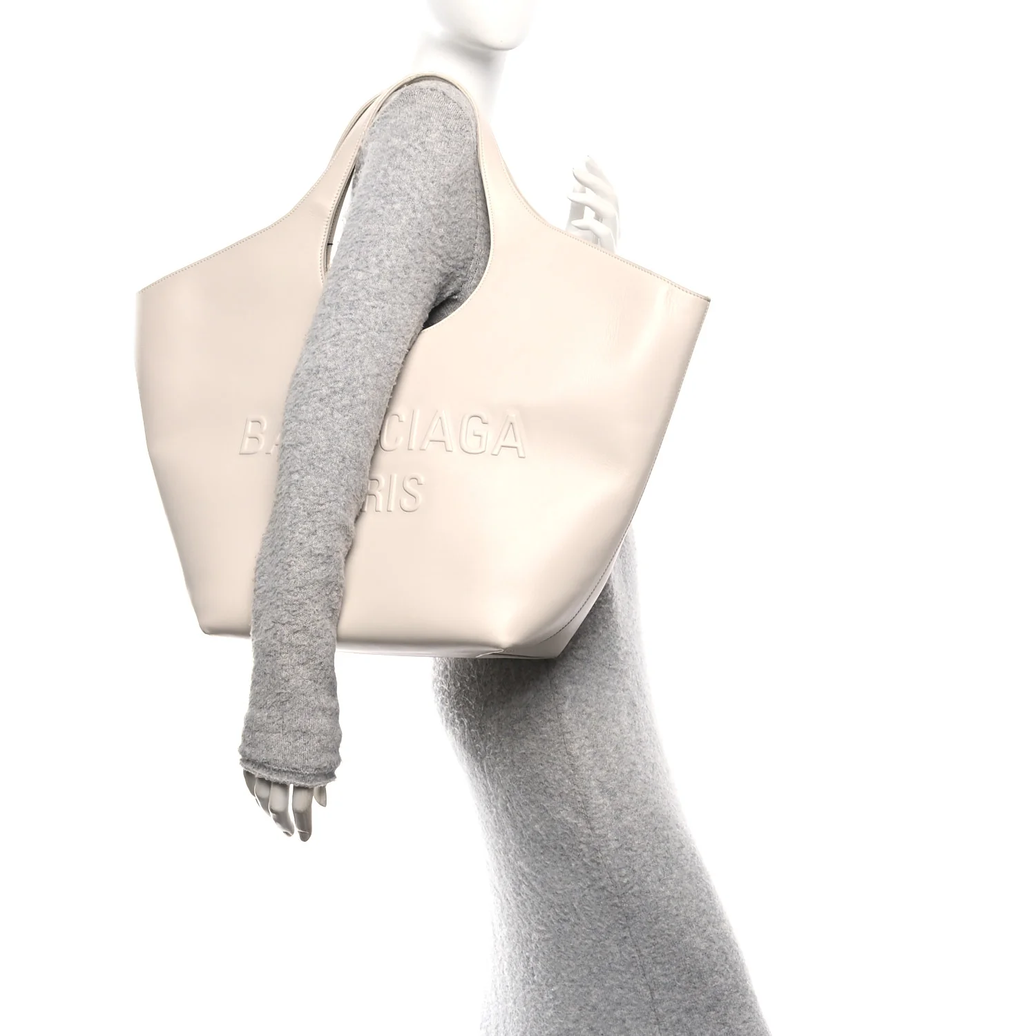 Smooth Calfskin Mary Kate Tote White - Image 2