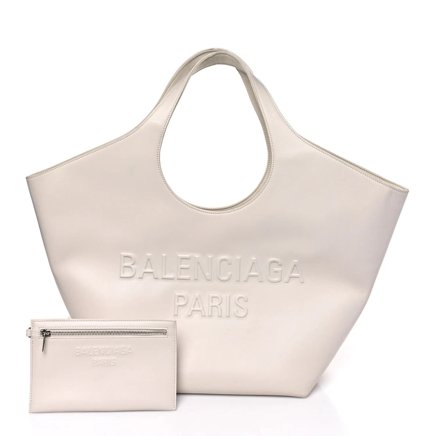 Smooth Calfskin Mary Kate Tote White - Image 3