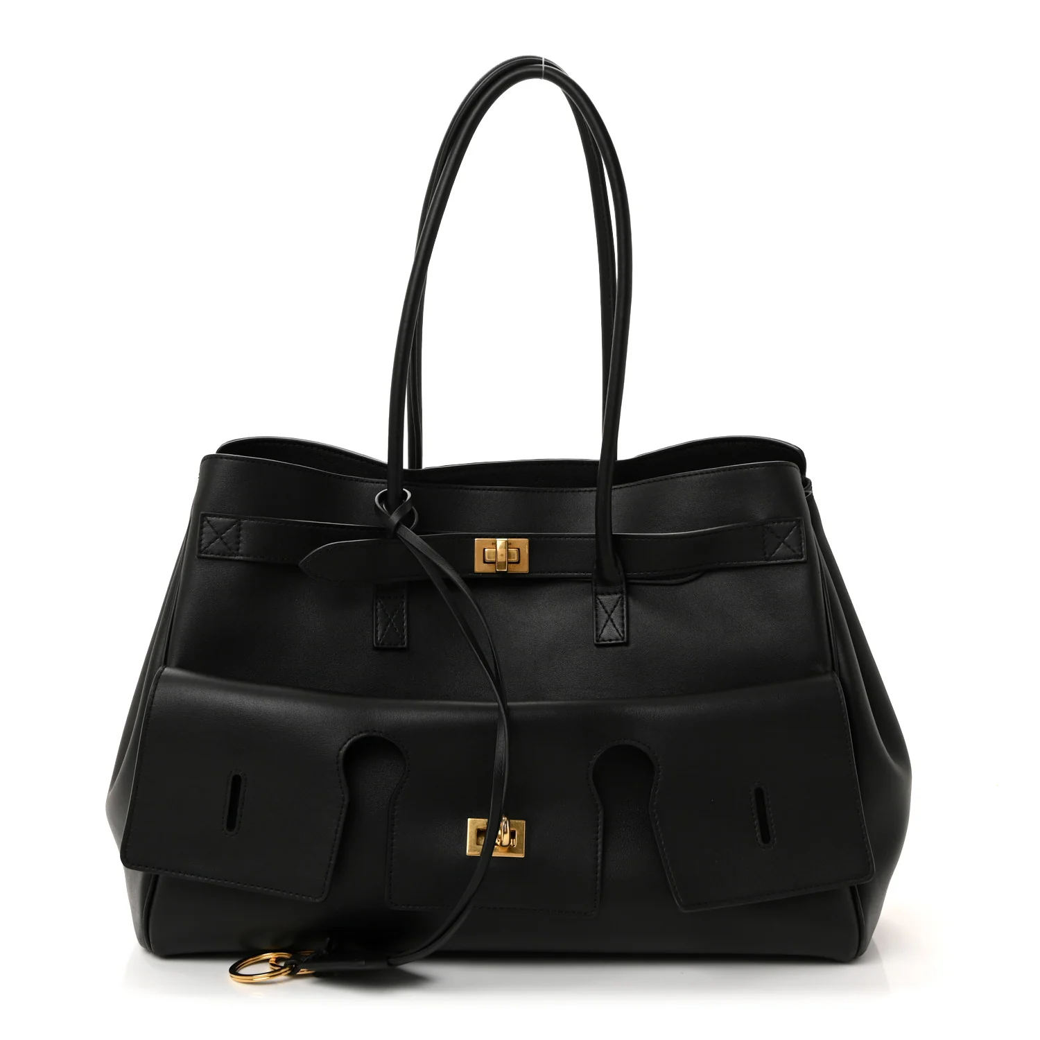 Smooth Calfskin Medium Bel Air Carry All Bag Black