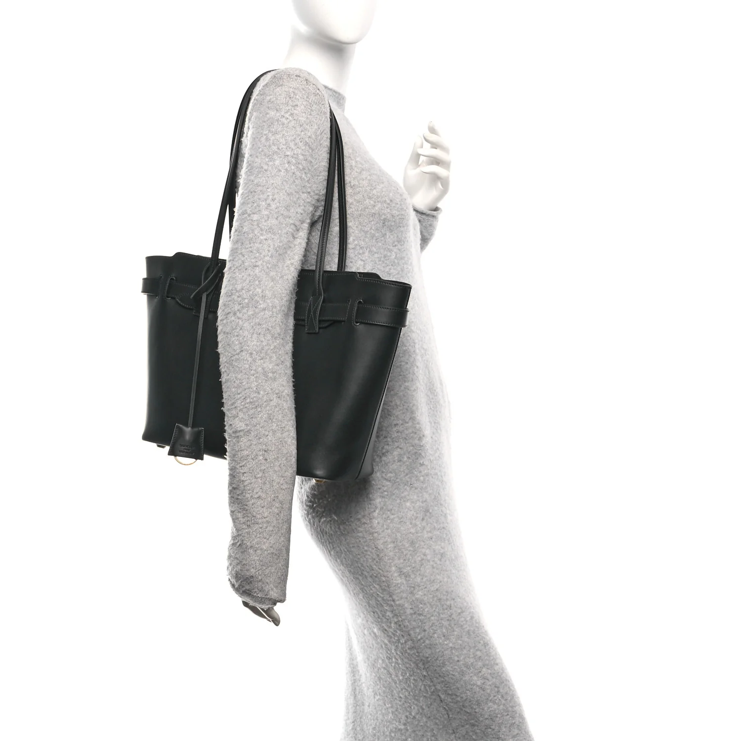 Smooth Calfskin Medium Bel Tote Bag Black - Image 2