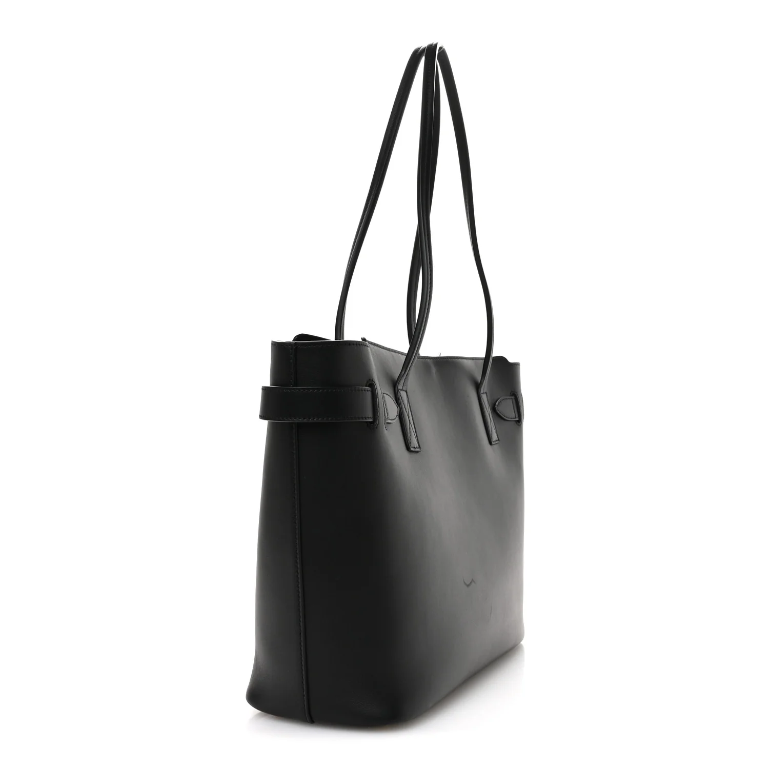 Smooth Calfskin Medium Bel Tote Bag Black - Image 3