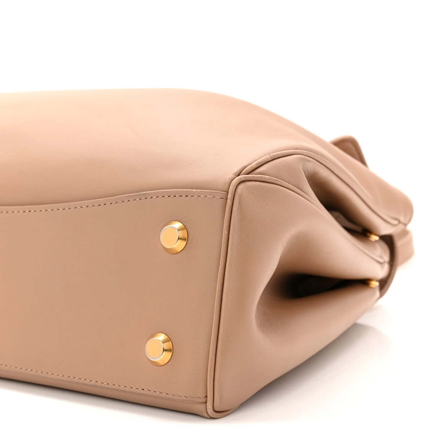 Smooth Calfskin Medium Rodeo Top Handle Handbag Latte - Image 10