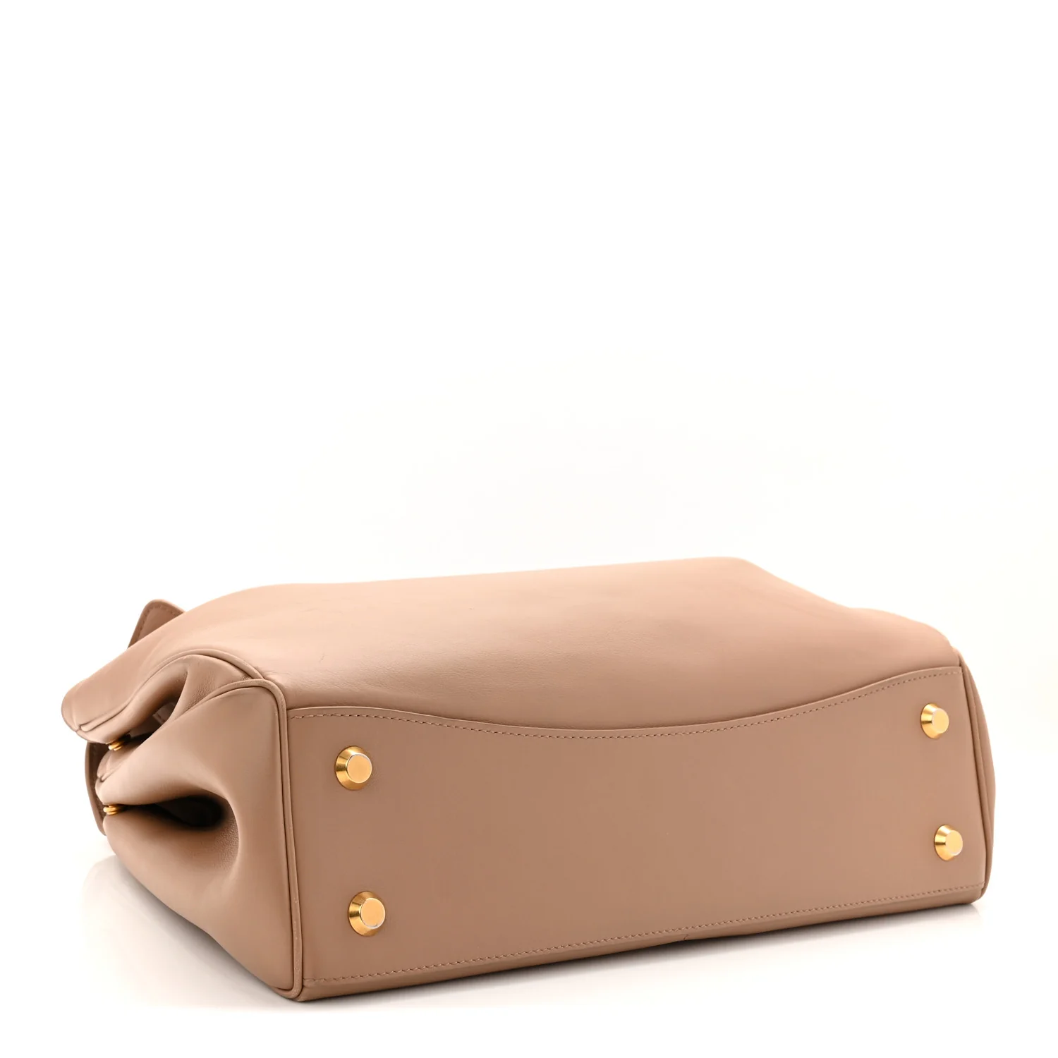 Smooth Calfskin Medium Rodeo Top Handle Handbag Latte - Image 4
