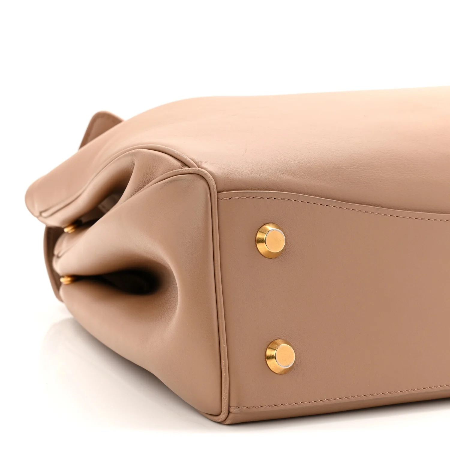 Smooth Calfskin Medium Rodeo Top Handle Handbag Latte - Image 9