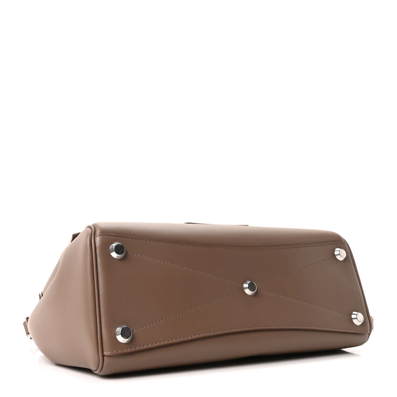 Smooth Calfskin Small Bel Air Carry All Bag Dark Taupe - Image 4