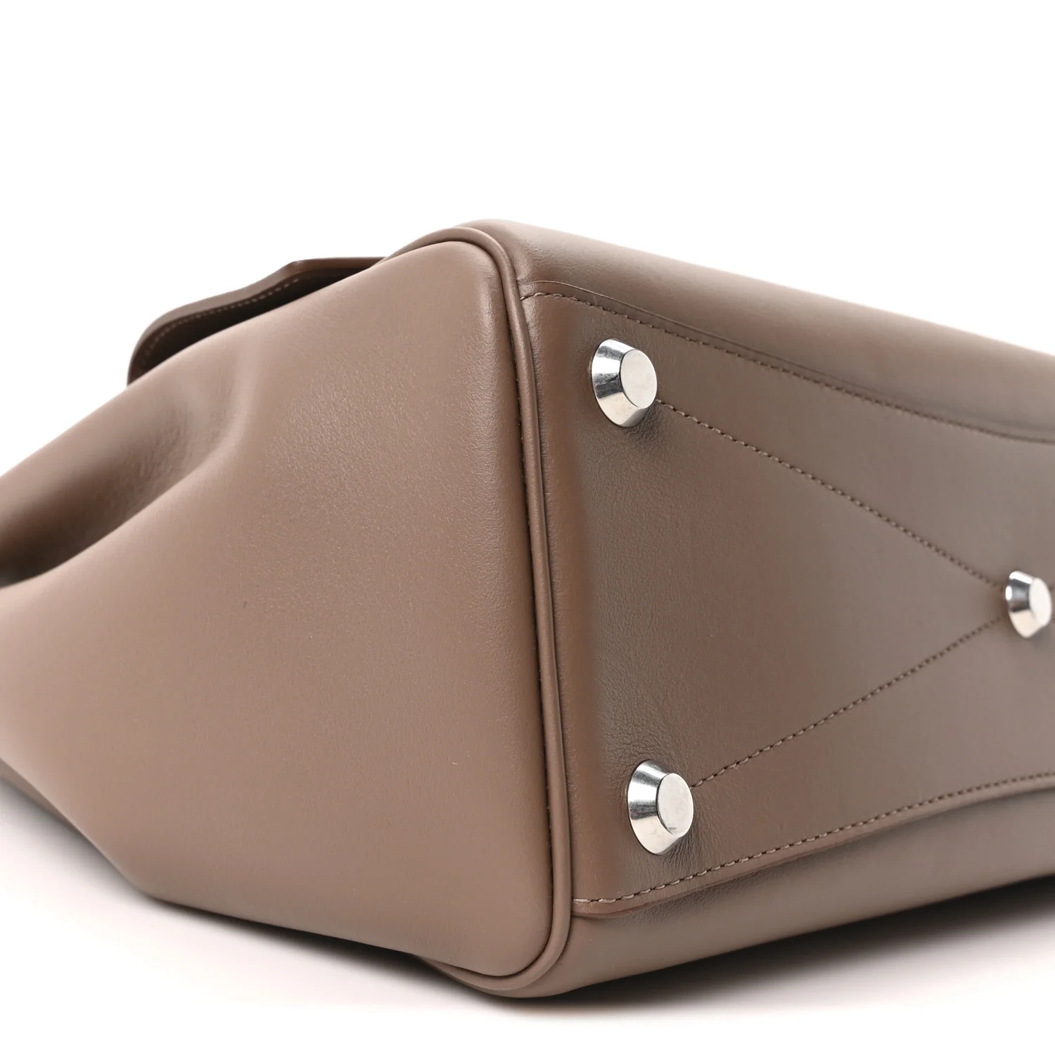 Smooth Calfskin Small Bel Air Carry All Bag Dark Taupe - Image 8