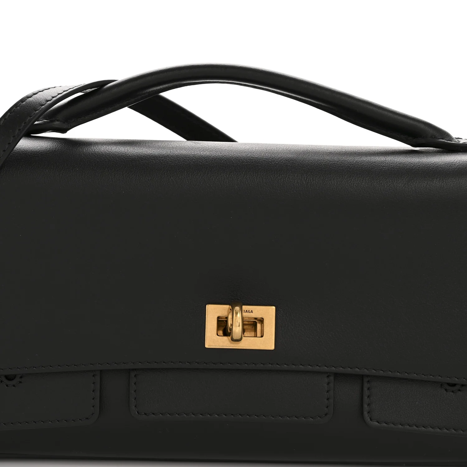 Smooth Calfskin Small Bel Air Clutch On Strap Black - Image 8