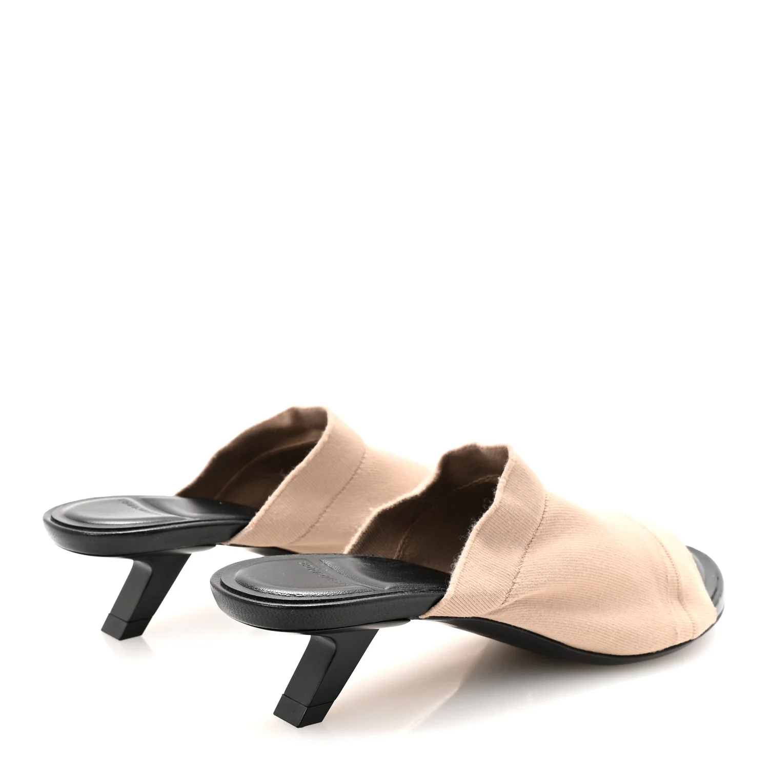 Stretch Knit Mule Sandal 37 Beige - Image 5