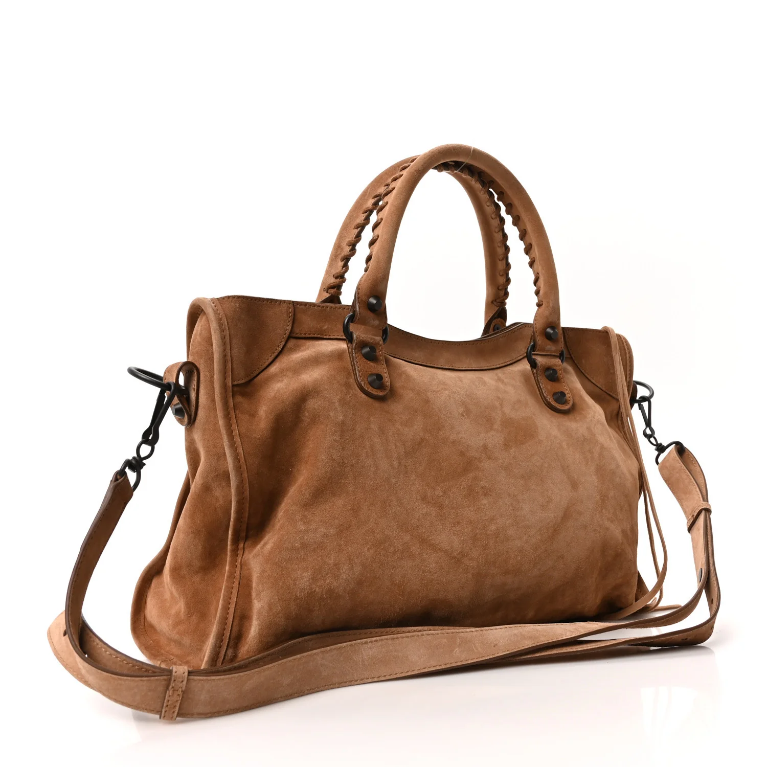 Suede Calfskin Classic Hardware Medium Le City Camel - Image 3